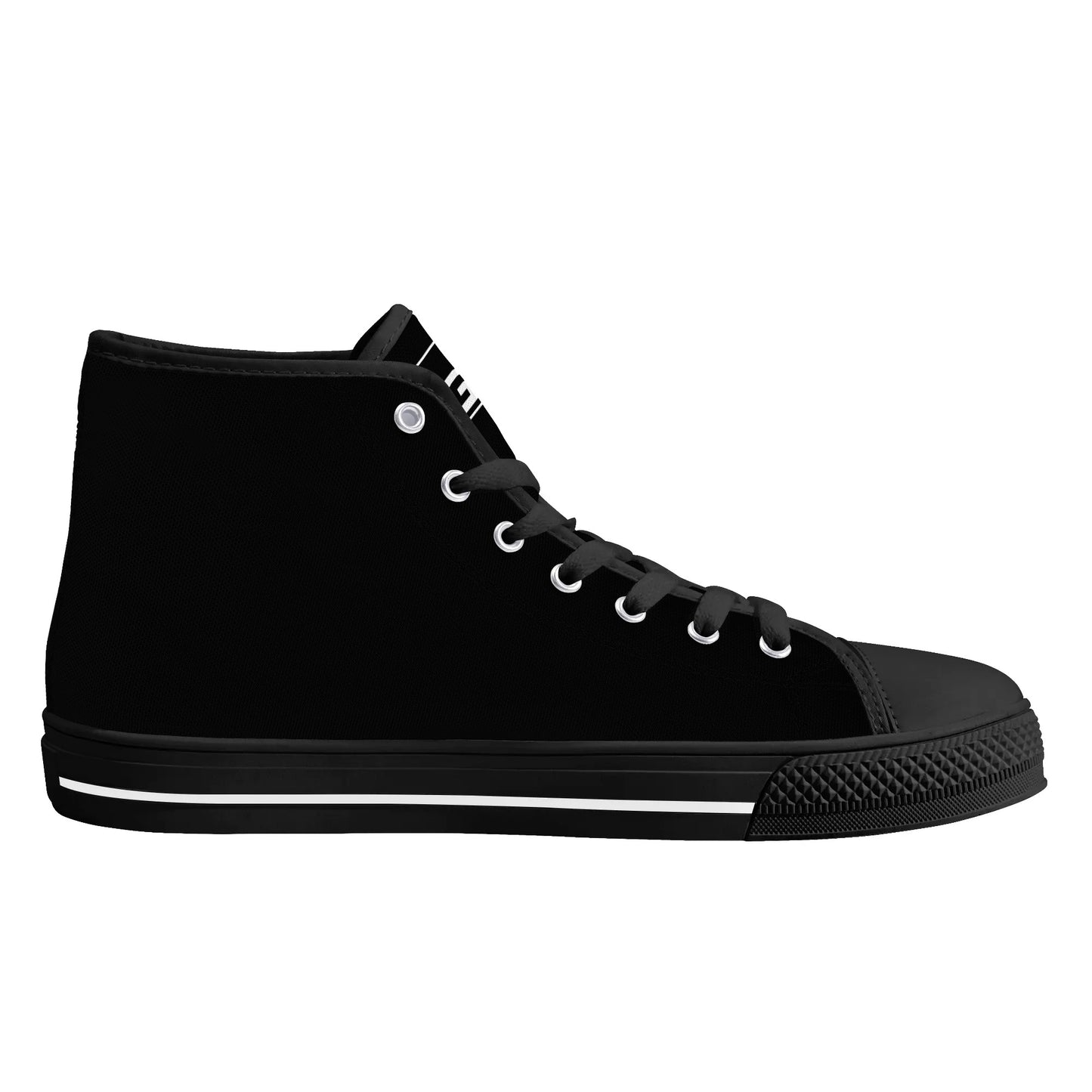 Mens High Top Canvas Shoes - GR - Colour Tongue