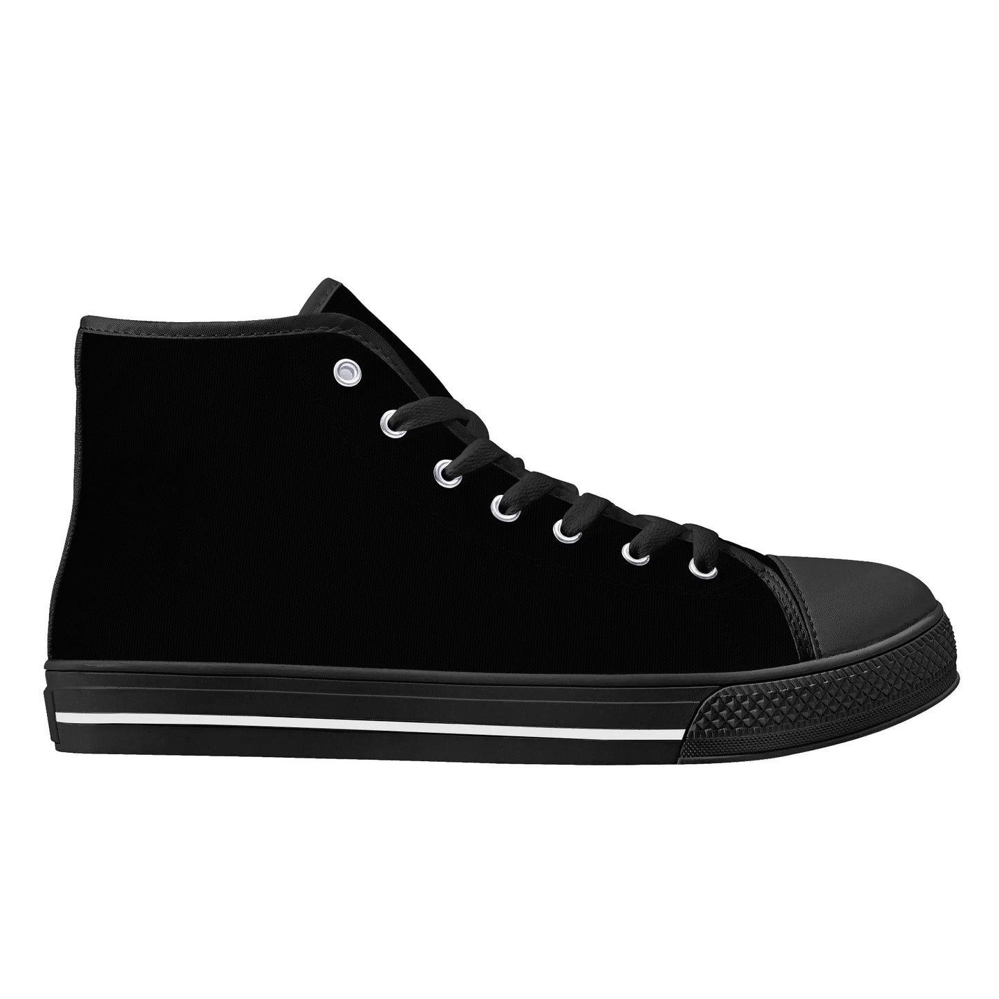 Mens High Top Canvas Shoes - GR - Colour Tongue