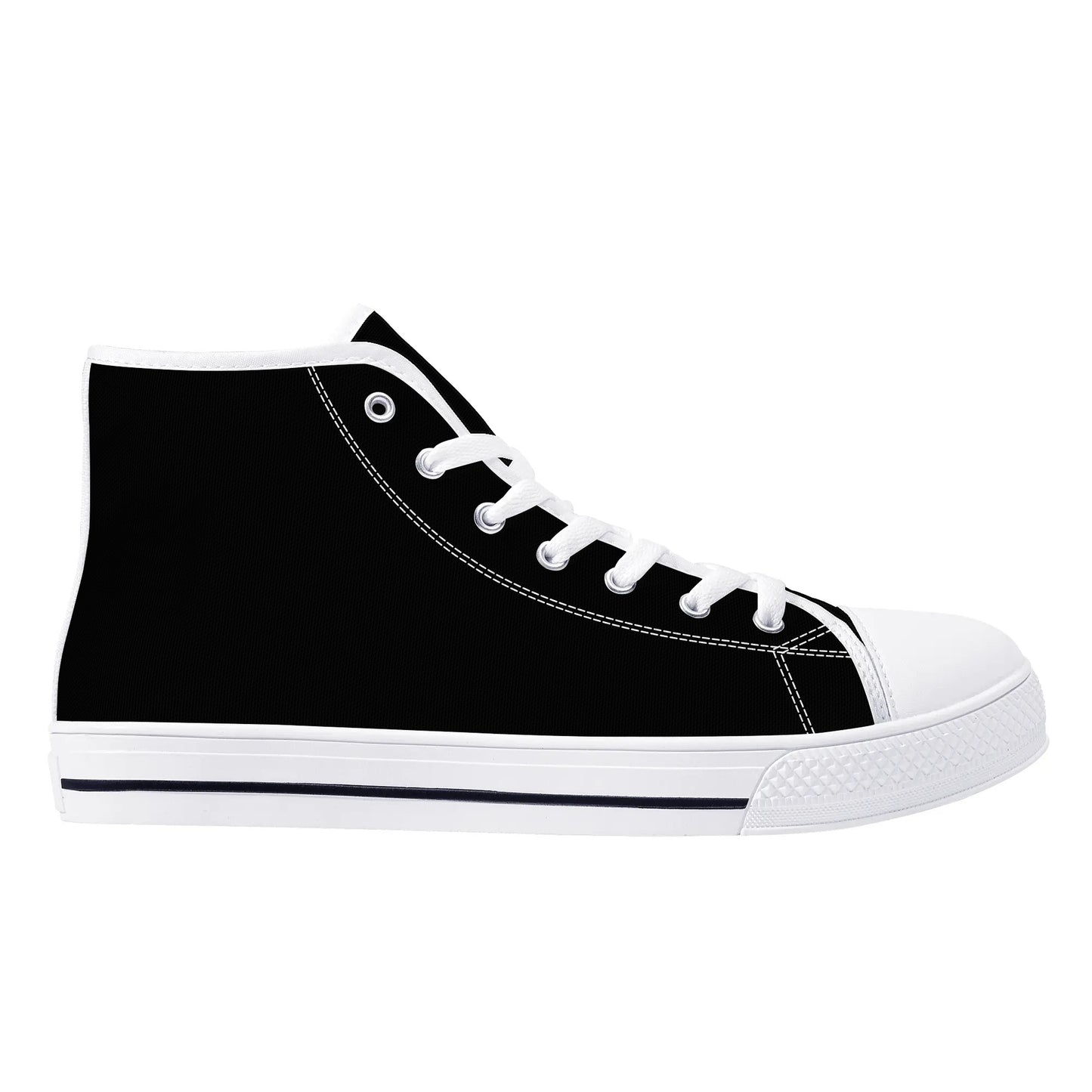 Mens High Top Canvas Shoes - GR - Colour Tongue