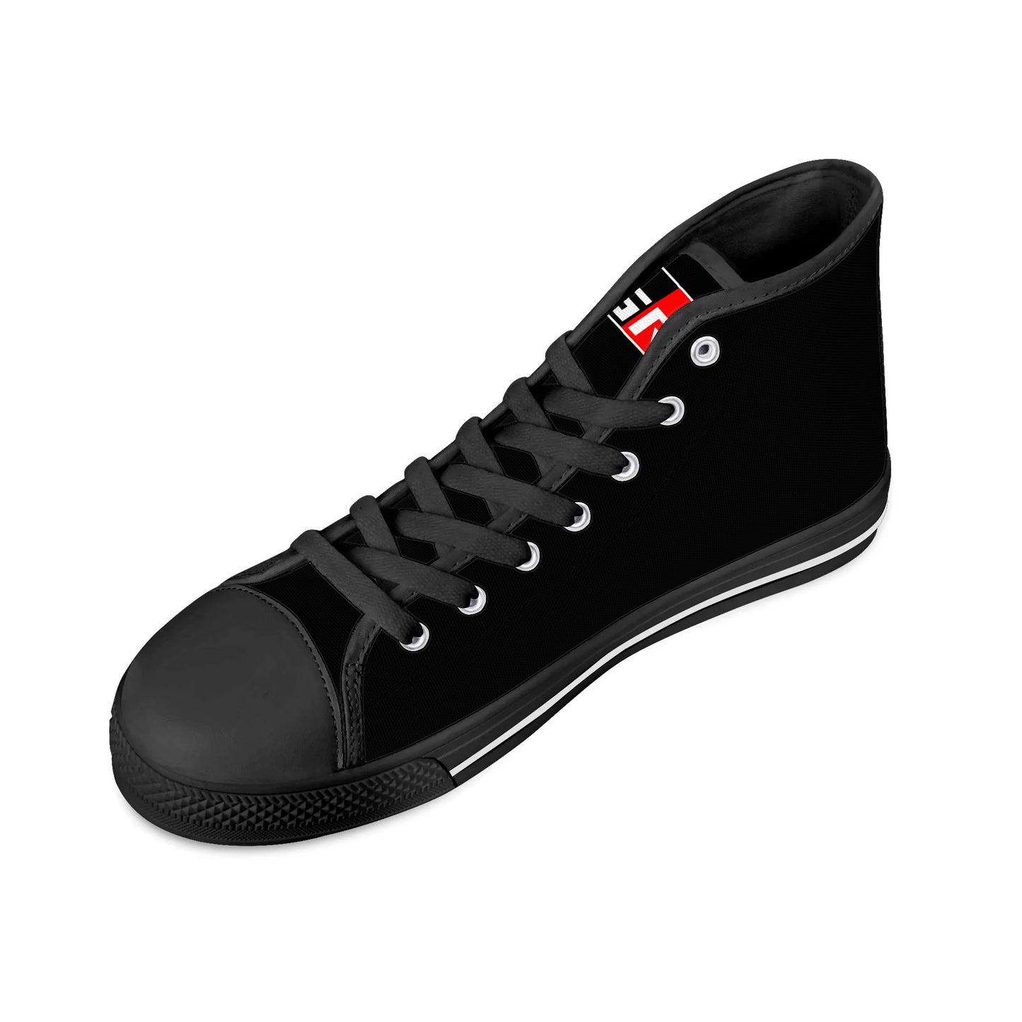 Mens High Top Canvas Shoes - GR - Colour Tongue