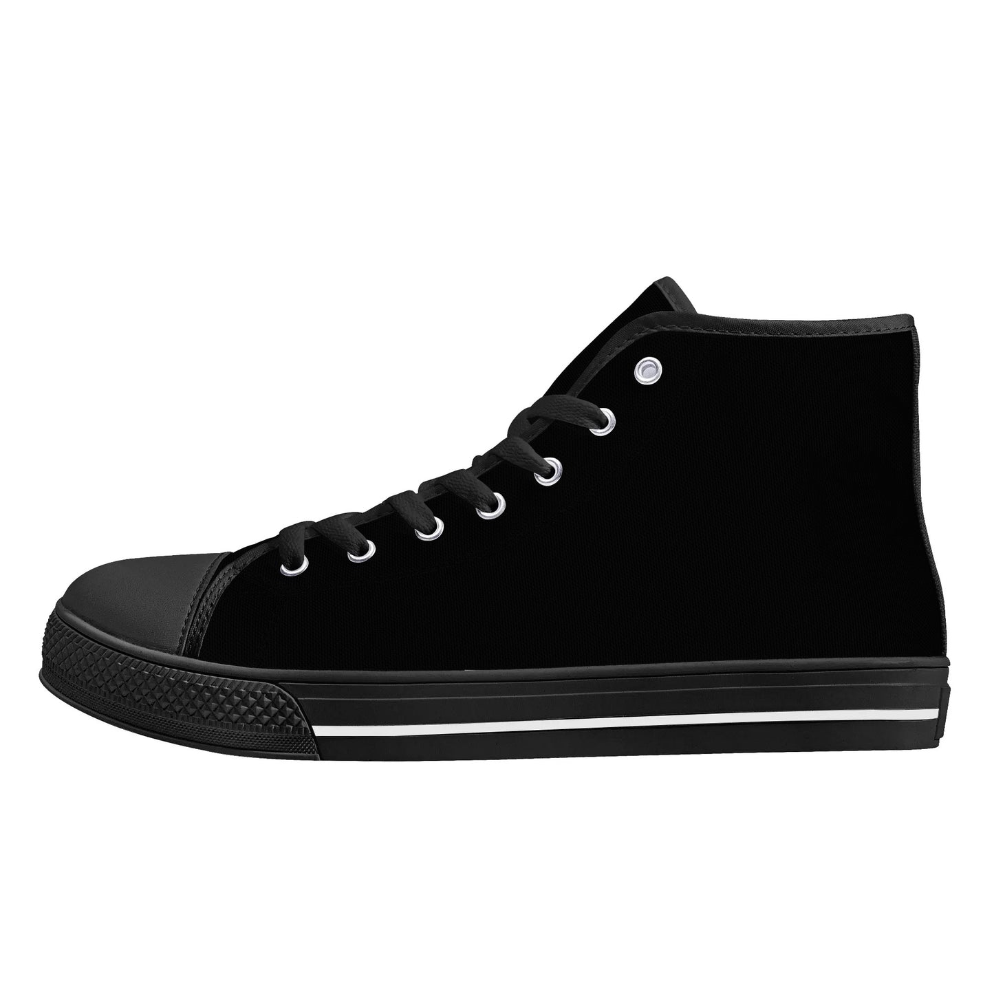 Mens High Top Canvas Shoes - GR - Colour Tongue