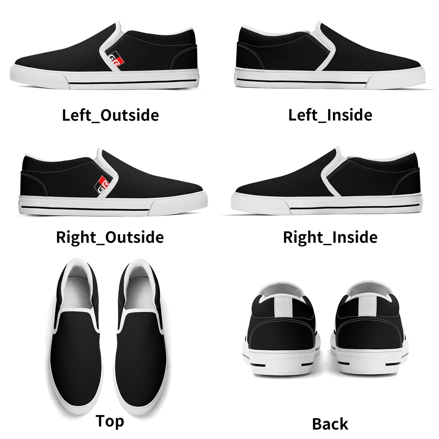 Mens Rubber Slip On Shoes - GR - Black