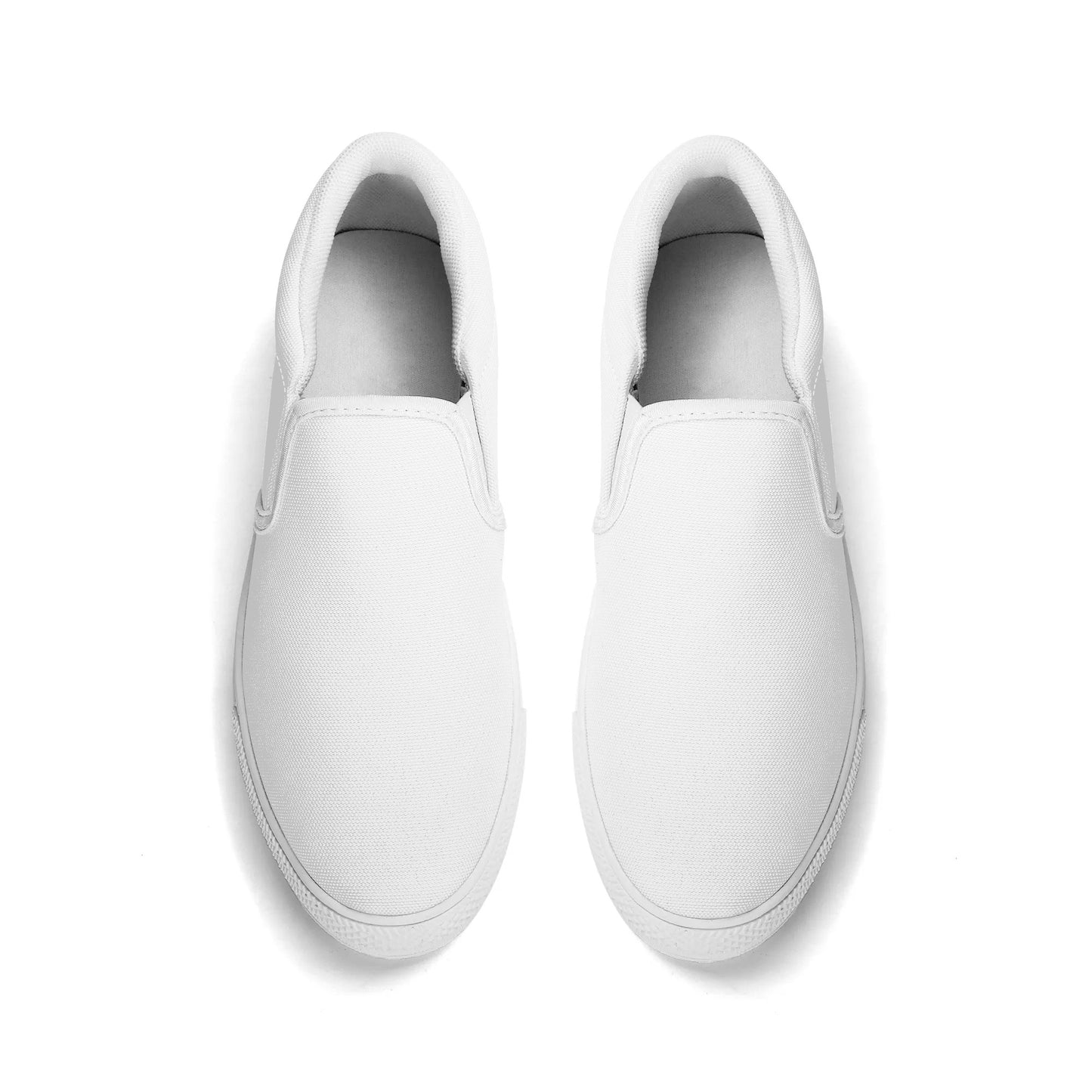 Mens Canvas Slip On Shoes - GR - White