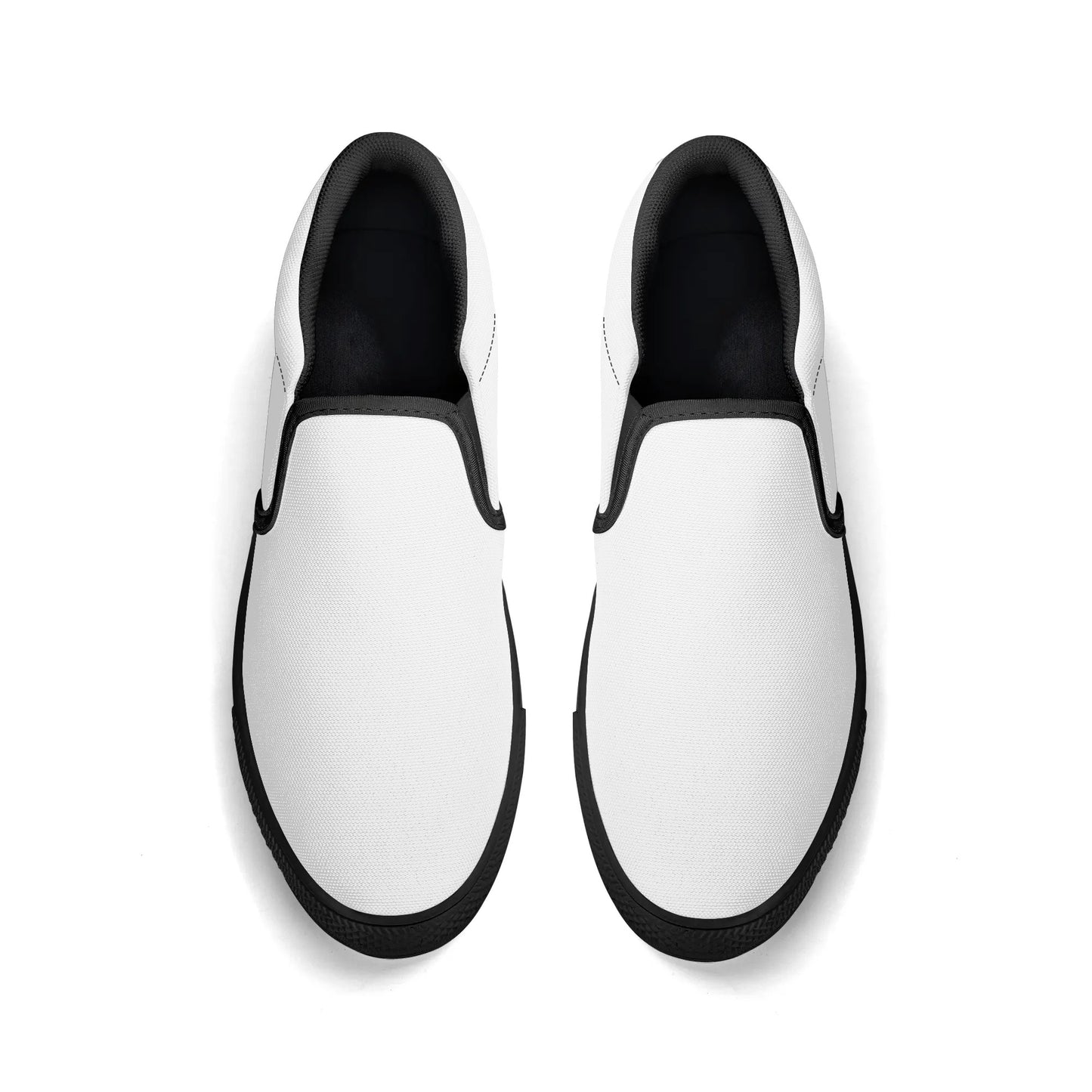 Mens Canvas Slip On Shoes - GR - White