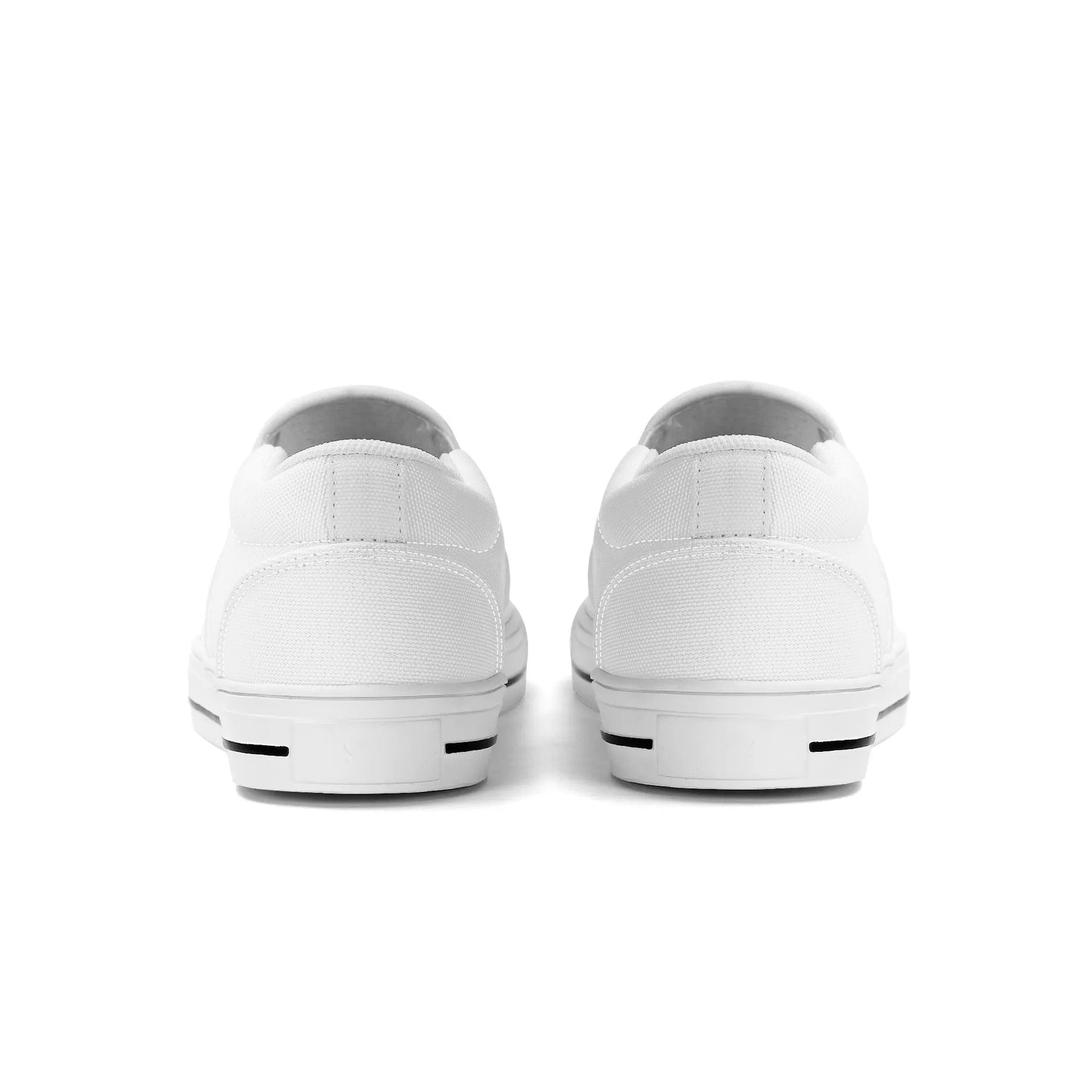 Mens Canvas Slip On Shoes - GR - White