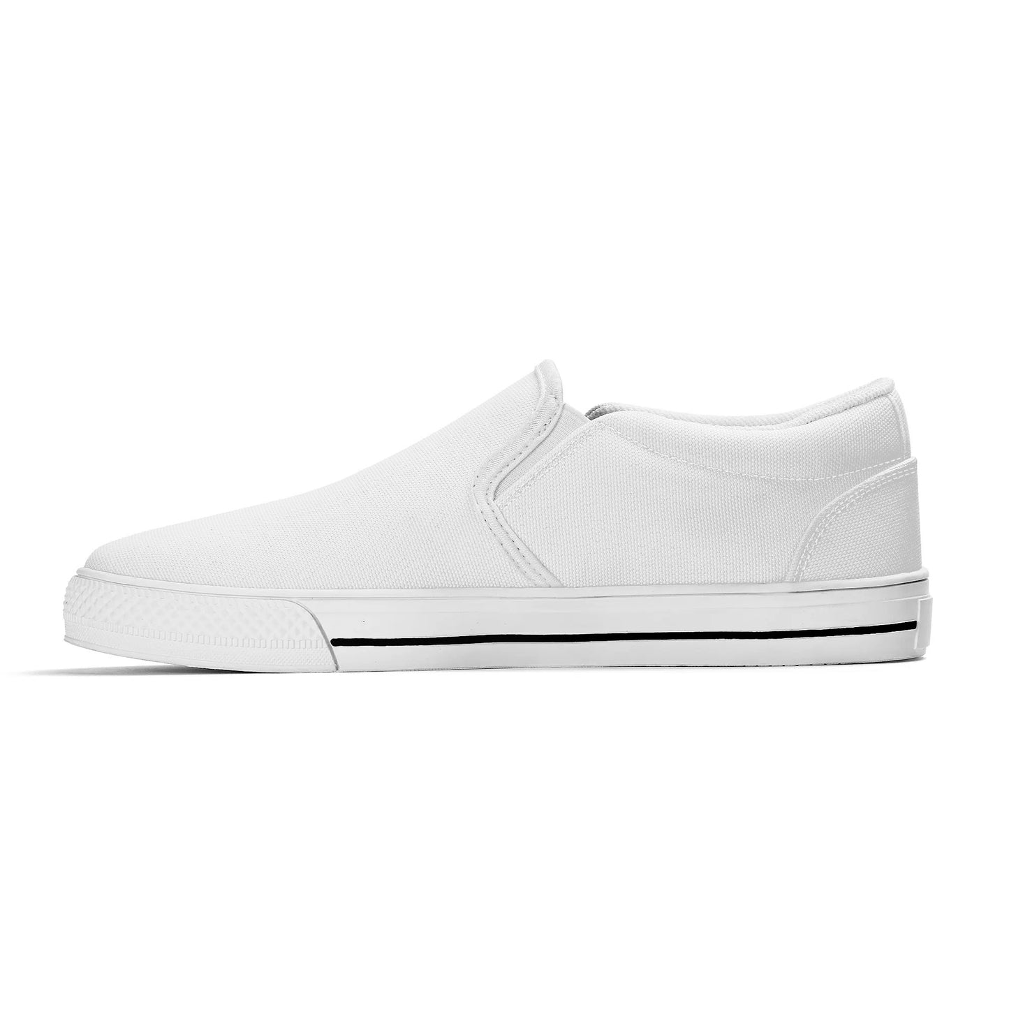 Mens Canvas Slip On Shoes - GR - White