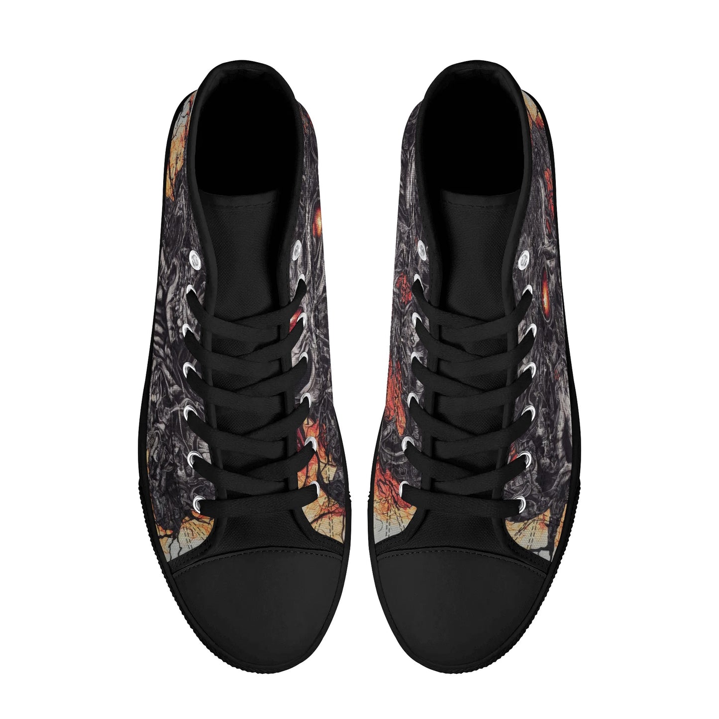 Mens Rubber High Top Canvas Shoes - Doom