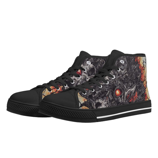 Womens Rubber High Top Canvas Shoes - Doom