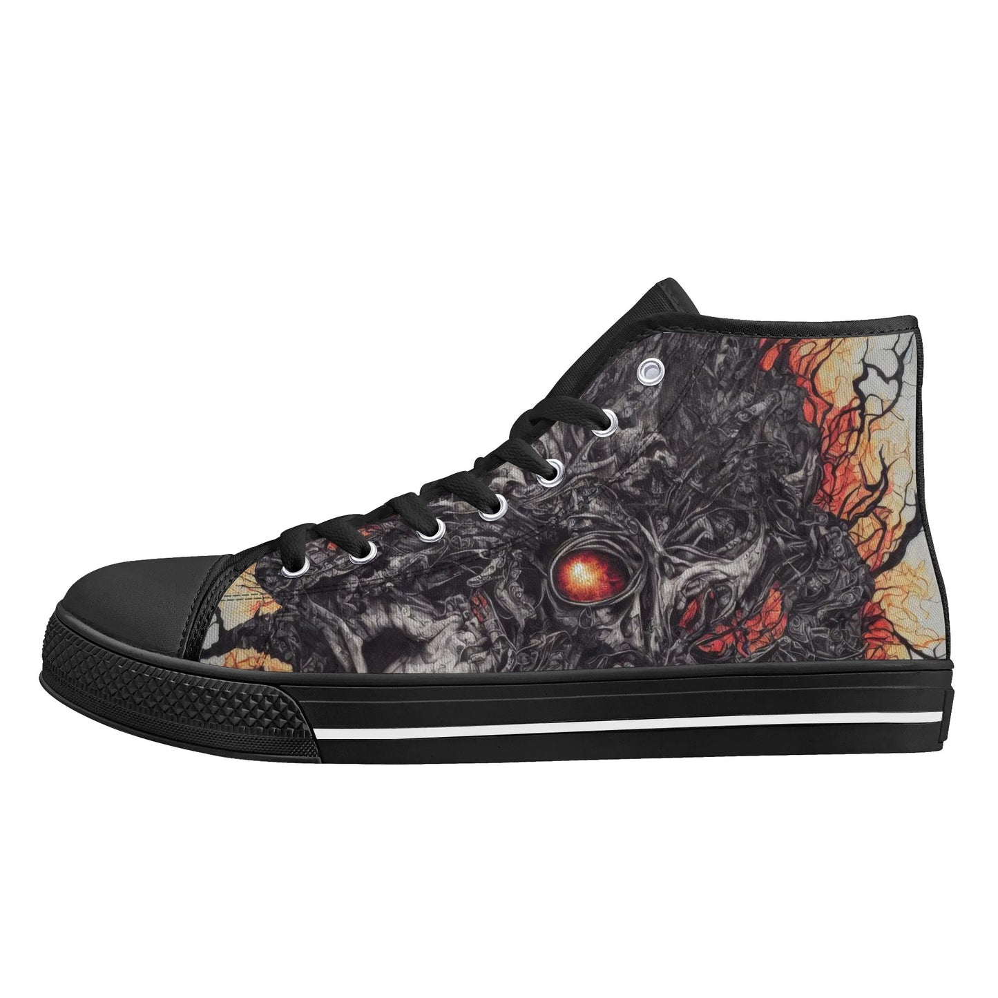 Womens Rubber High Top Canvas Shoes - Doom