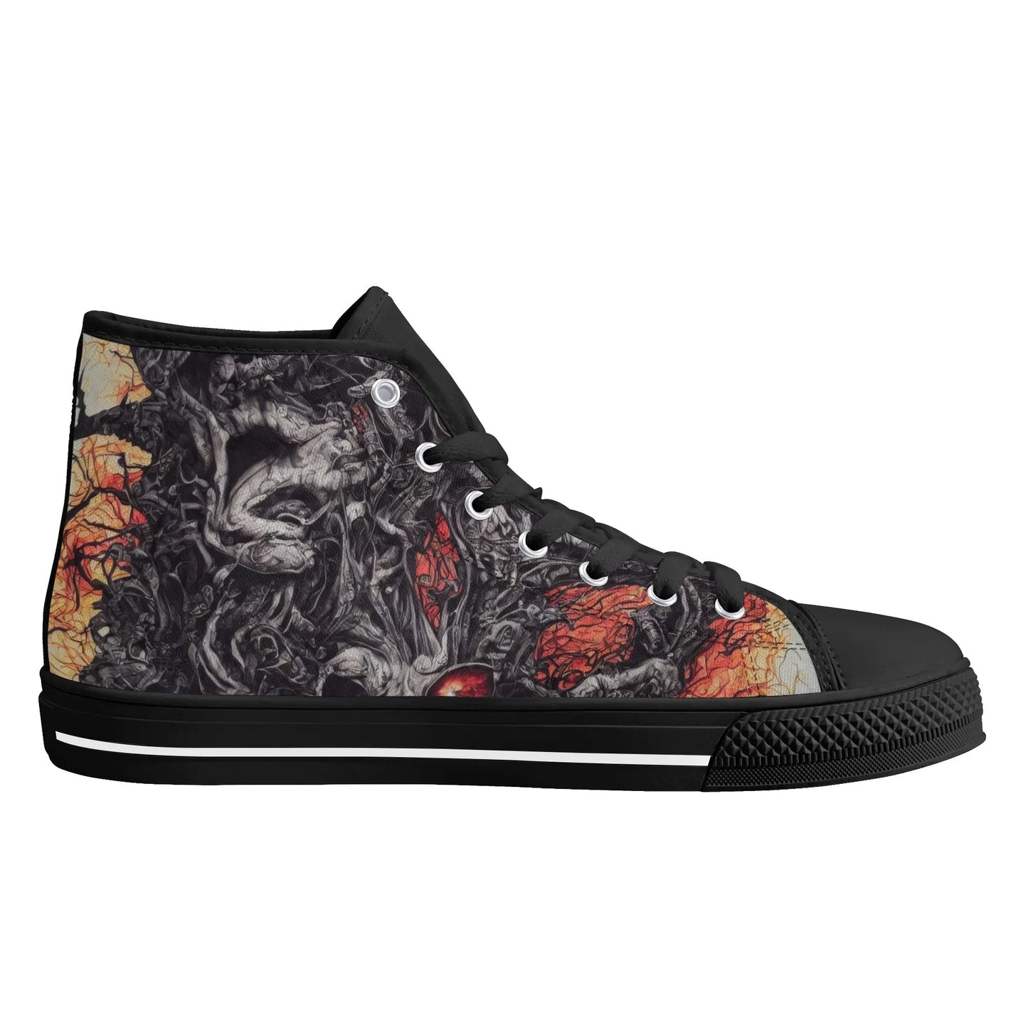 Womens Rubber High Top Canvas Shoes - Doom