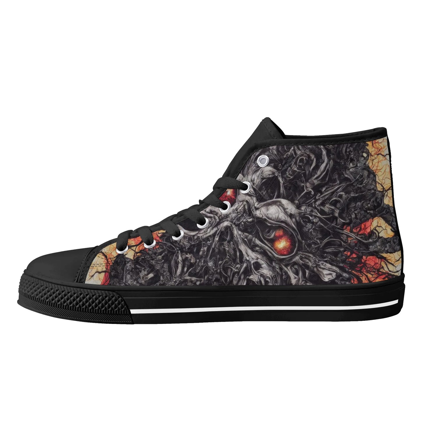 Womens Rubber High Top Canvas Shoes - Doom