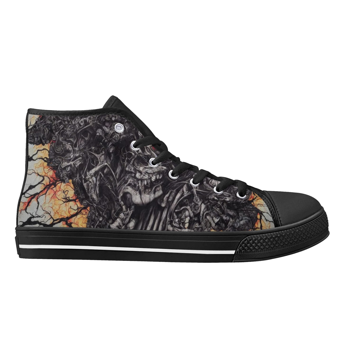 Womens Rubber High Top Canvas Shoes - Doom