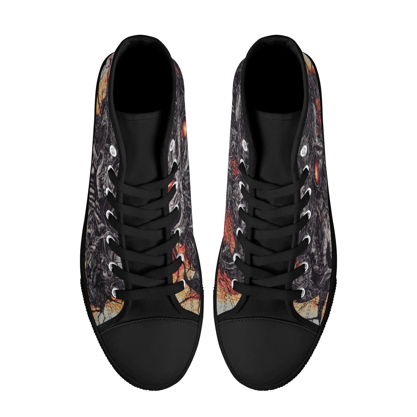 Womens Rubber High Top Canvas Shoes - Doom