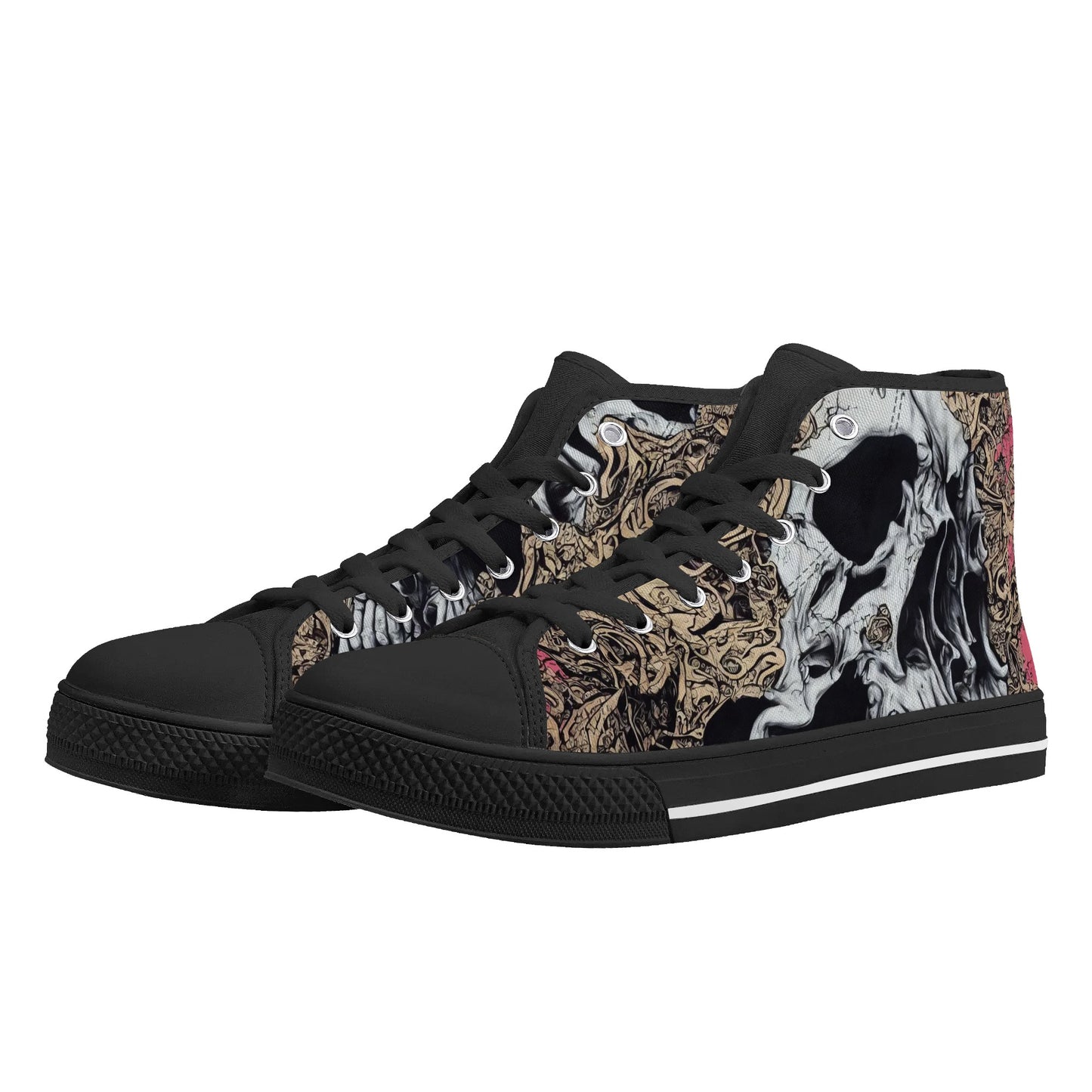 Mens Rubber High Top Canvas Shoes - Death