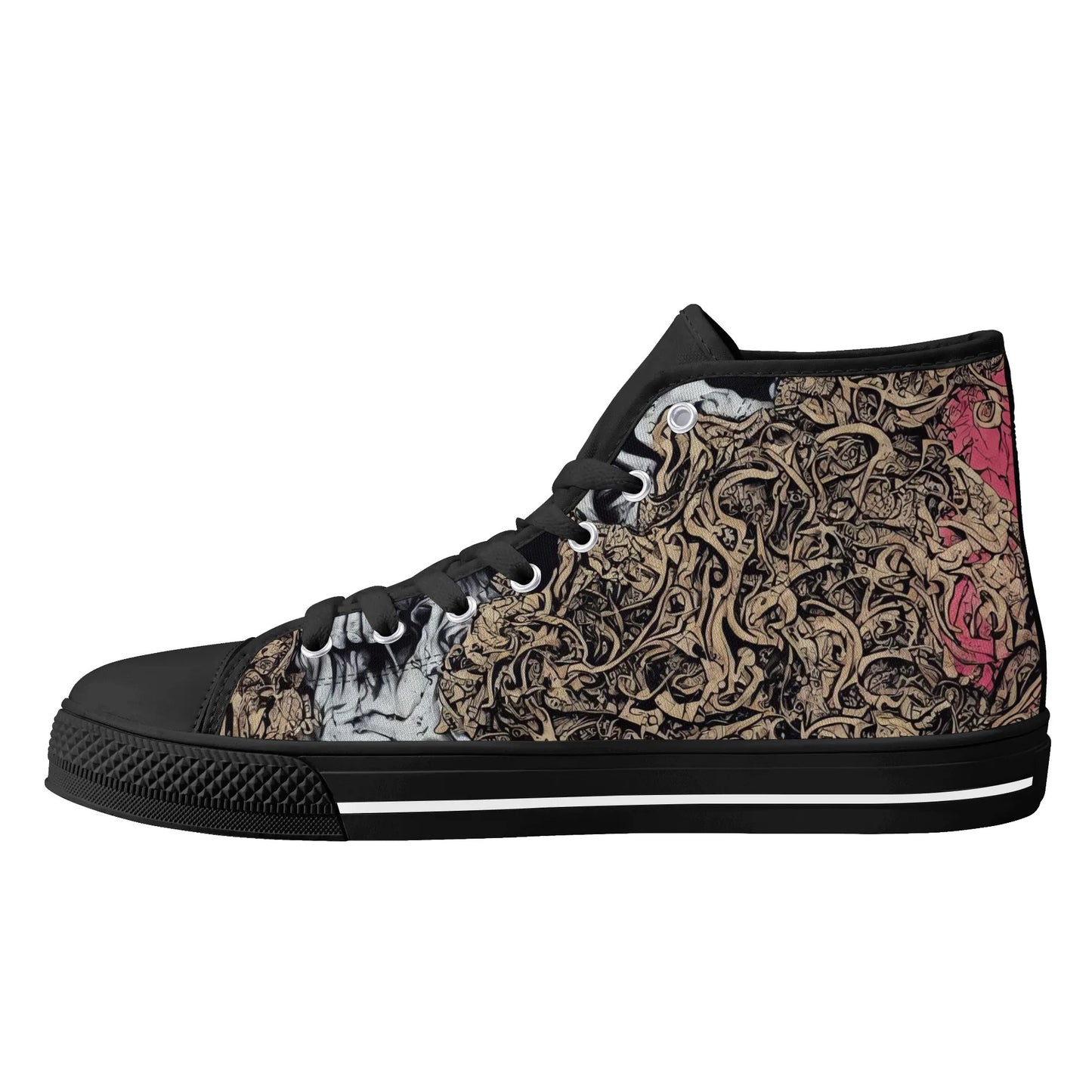 Mens Rubber High Top Canvas Shoes - Death