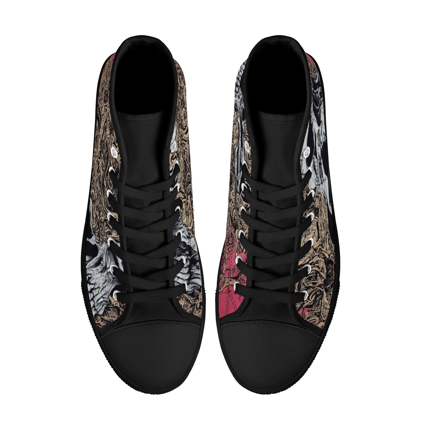 Mens Rubber High Top Canvas Shoes - Death