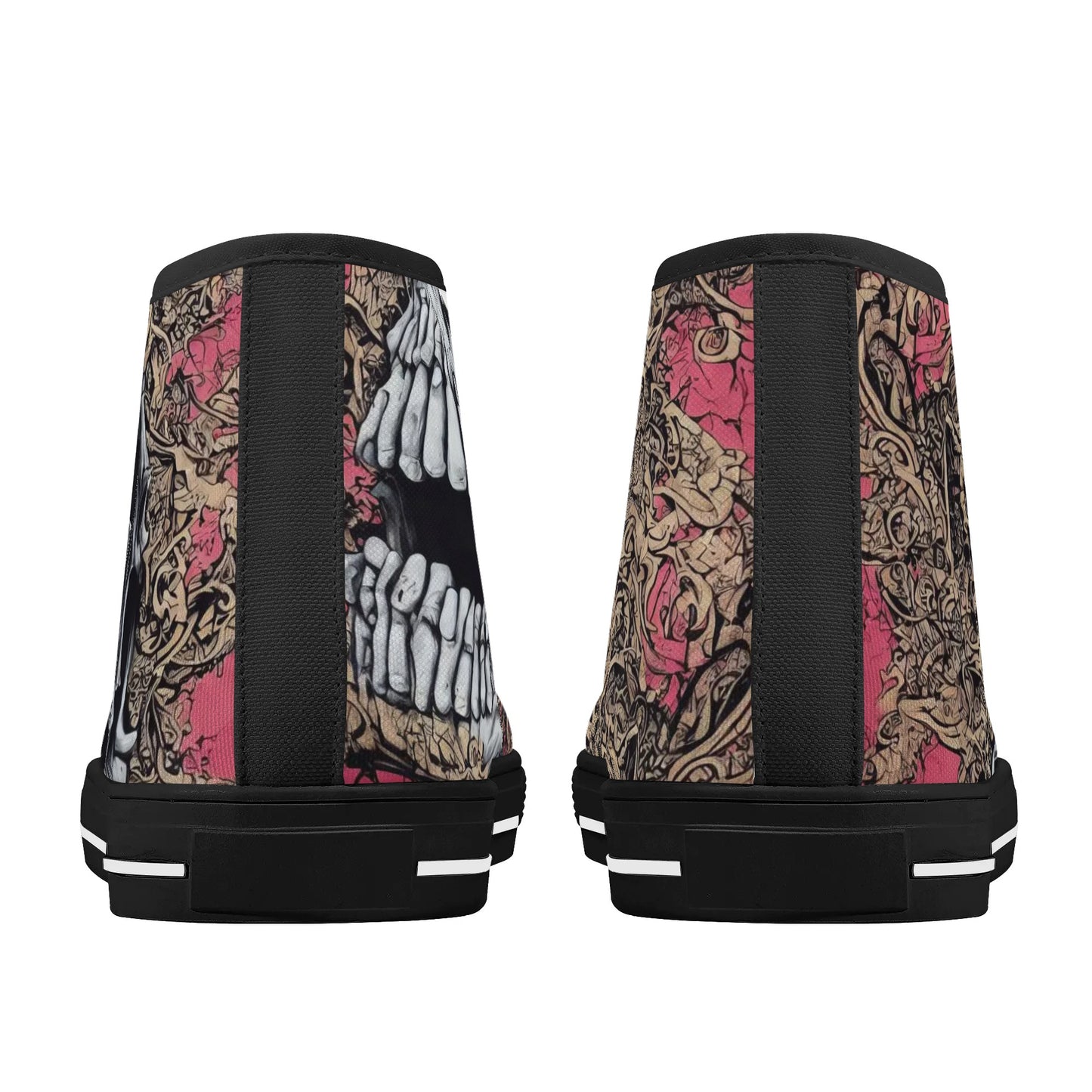 Womens Rubber High Top Canvas Shoes - Death