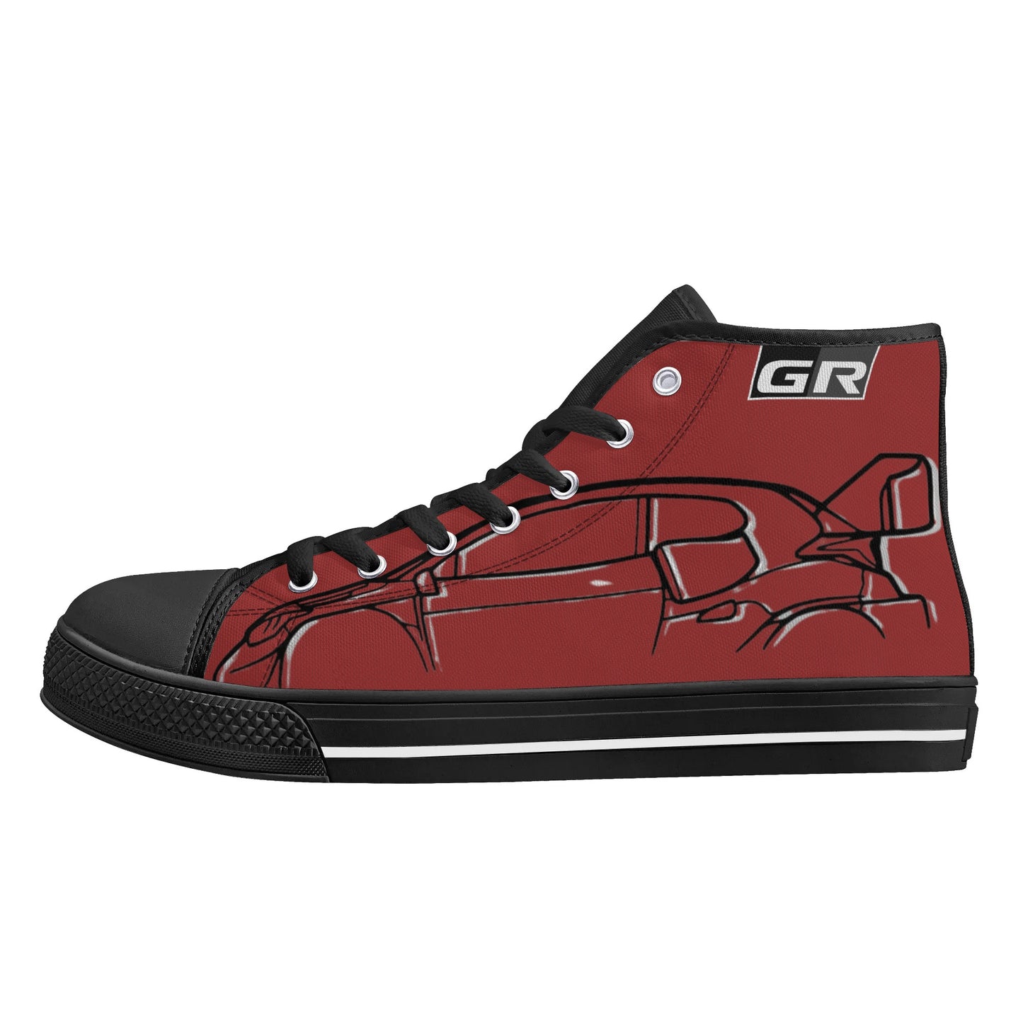 Mens Rubber High Top Canvas Shoes - GR Rallye Car