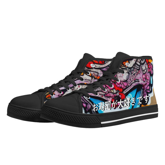 Mens Rubber High Top Canvas Shoes - Sushi