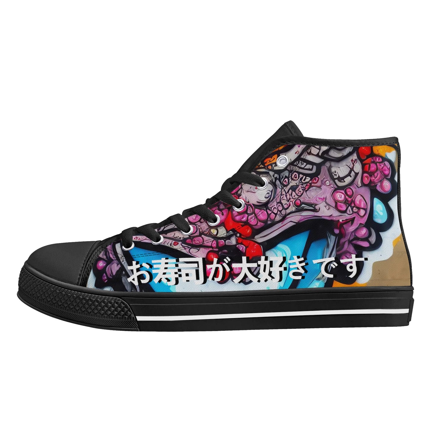 Mens Rubber High Top Canvas Shoes - Sushi