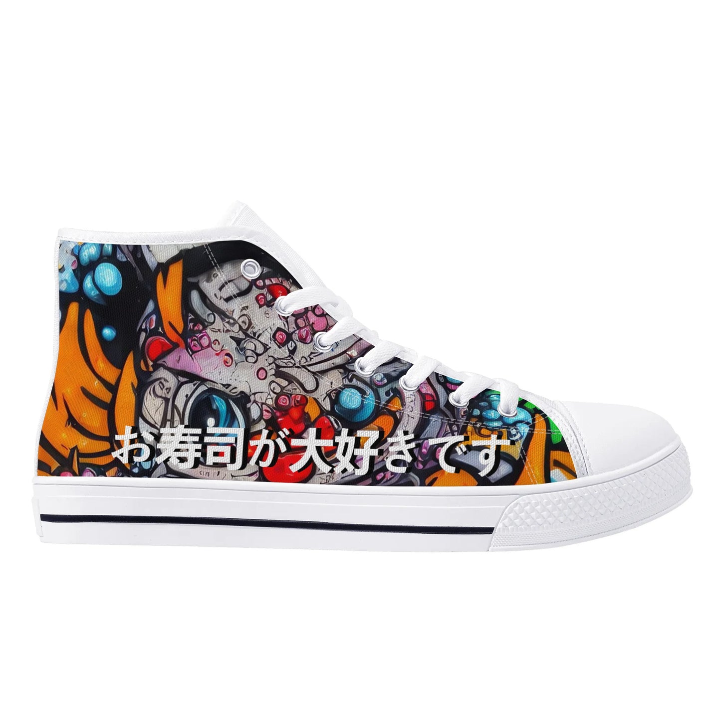 Womens Rubber High Top Canvas Shoes - Sushi