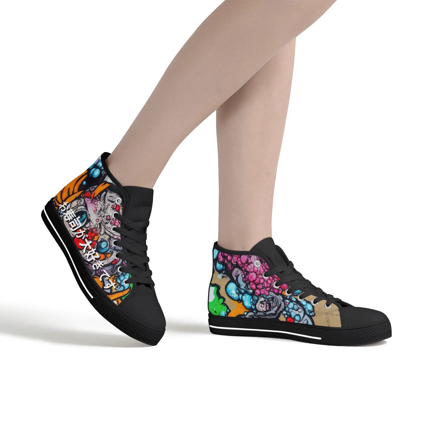 Womens Rubber High Top Canvas Shoes - Sushi