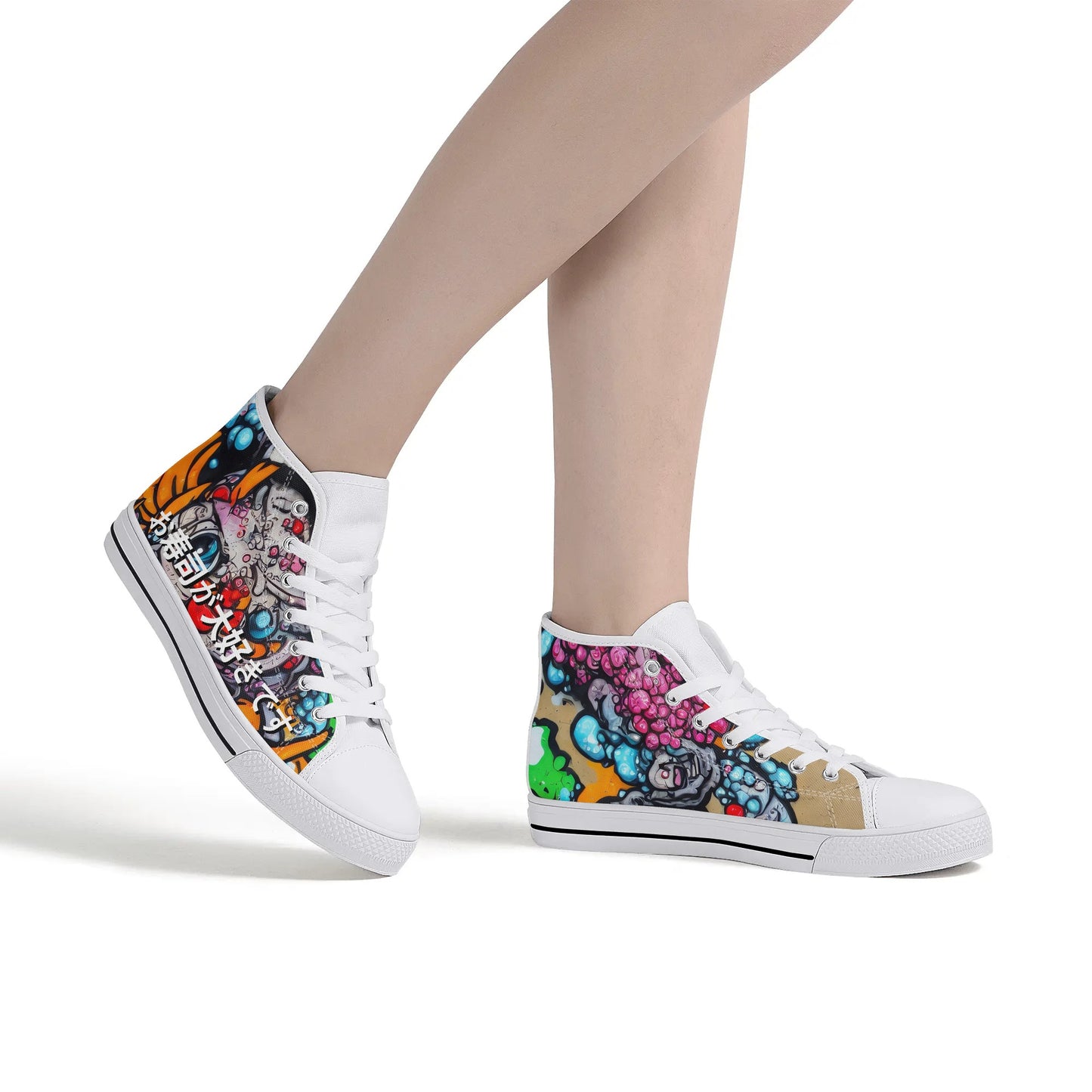 Womens Rubber High Top Canvas Shoes - Sushi