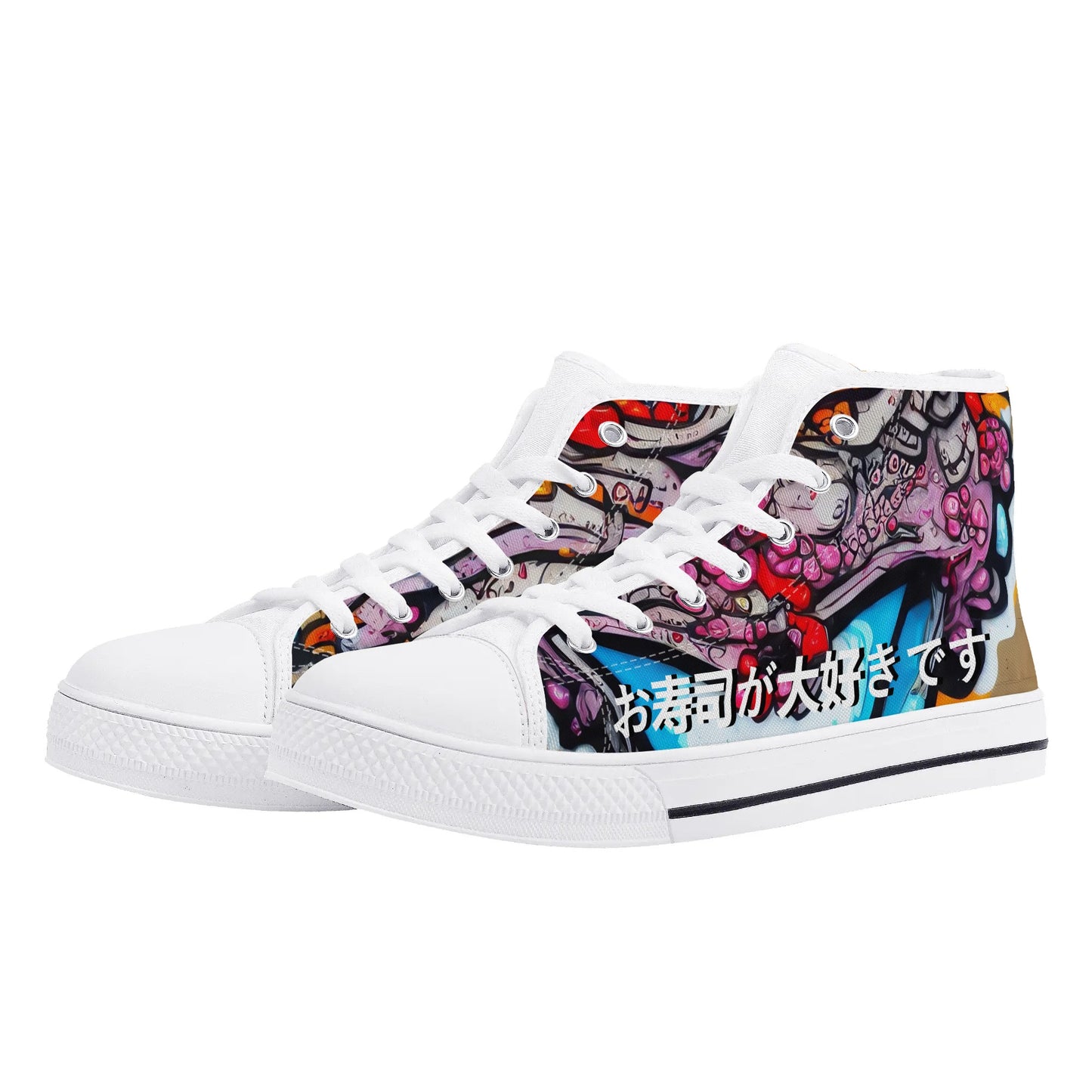 Womens Rubber High Top Canvas Shoes - Sushi