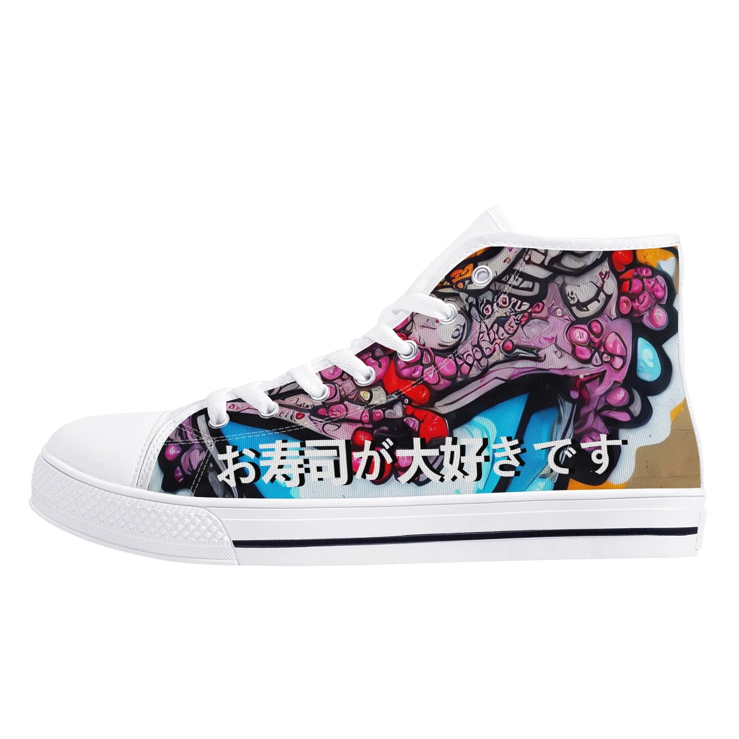 Womens Rubber High Top Canvas Shoes - Sushi