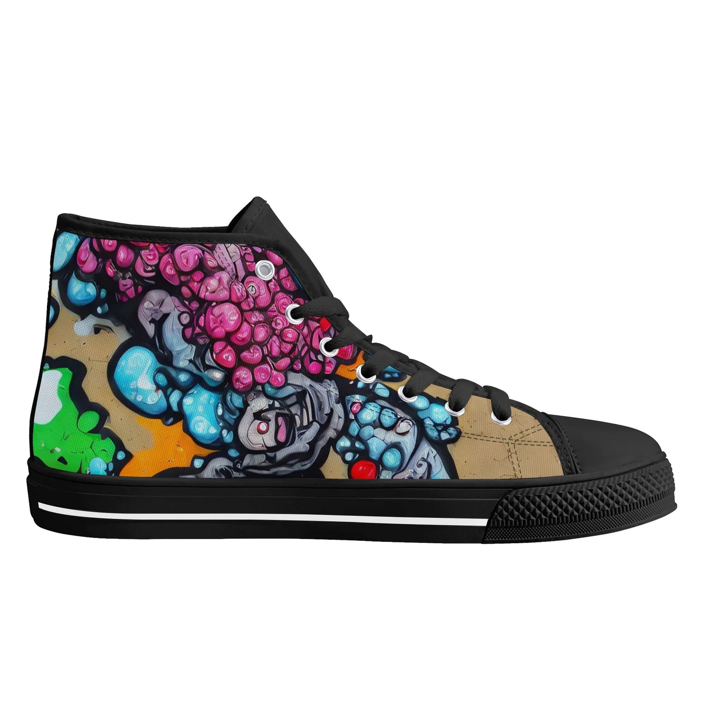 Womens Rubber High Top Canvas Shoes - Sushi