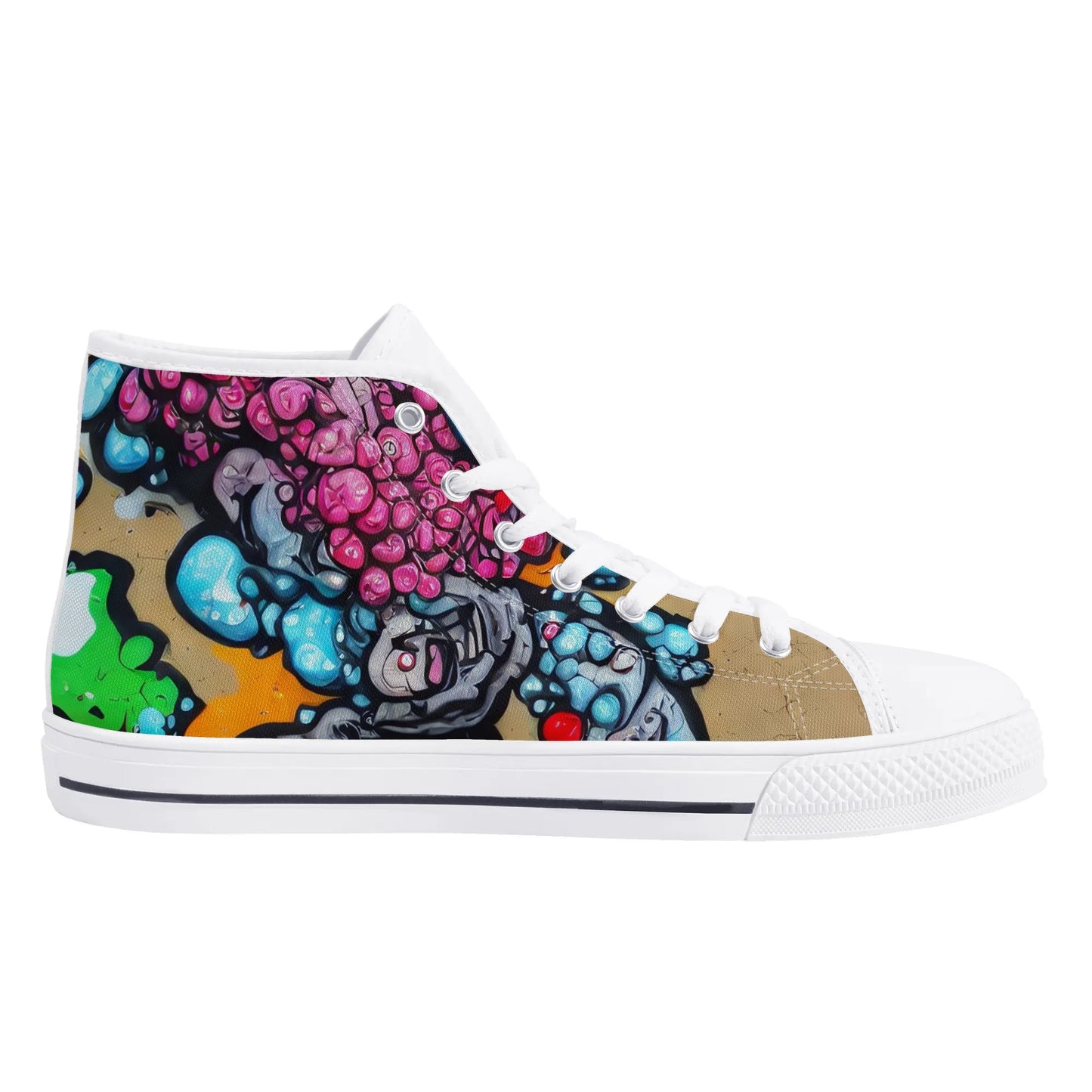 Womens Rubber High Top Canvas Shoes - Sushi