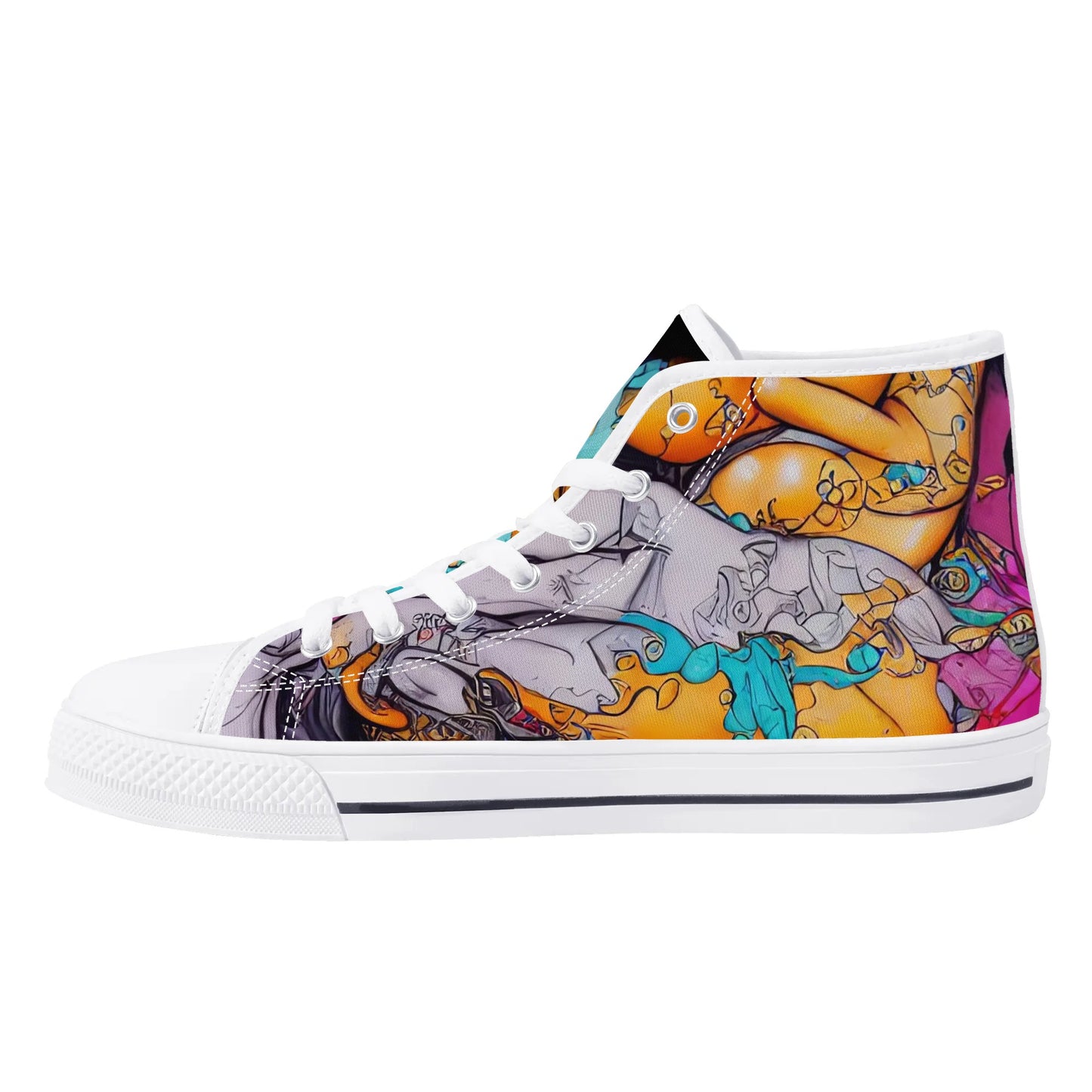 Womens High Top Canvas Shoes - E-Girl