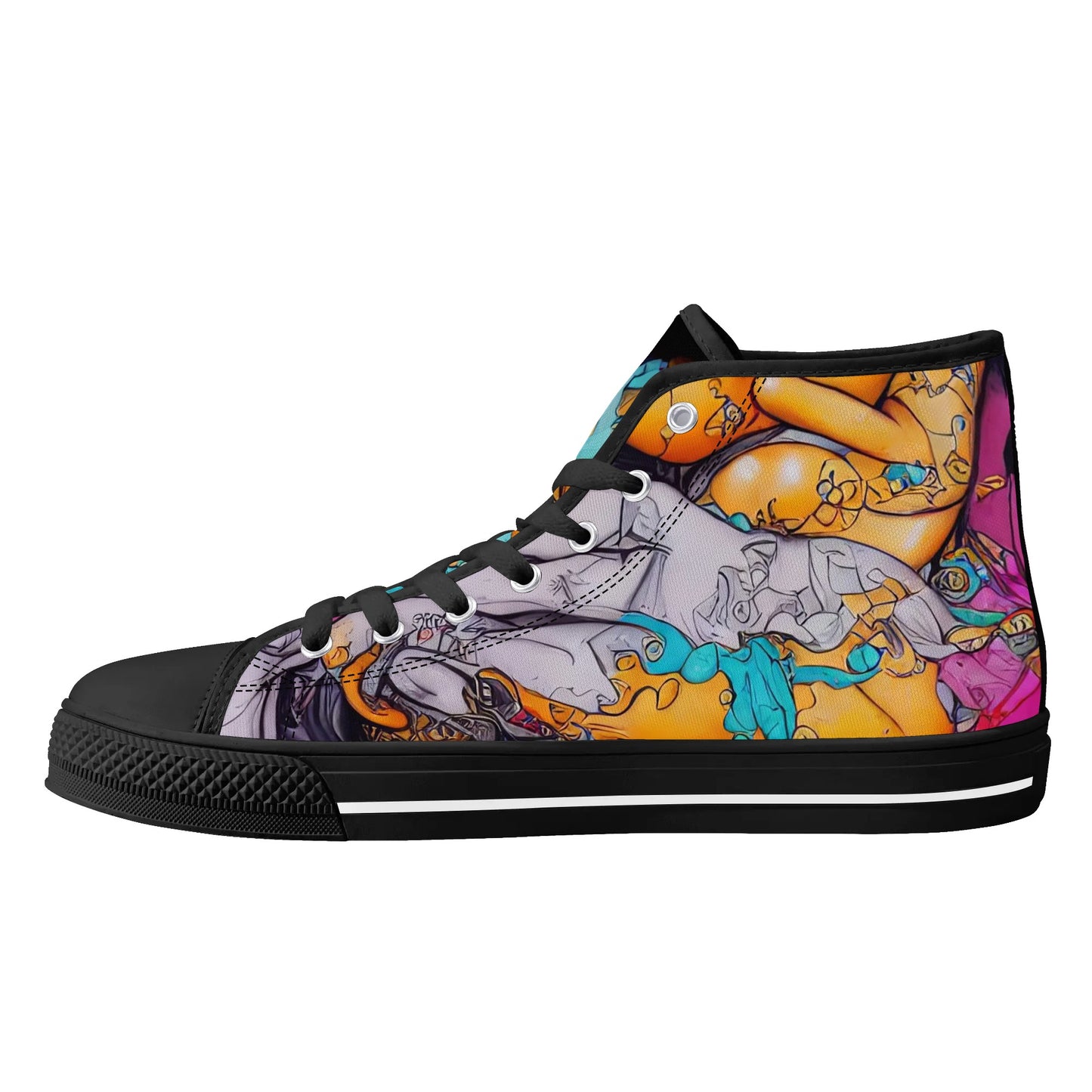 Womens High Top Canvas Shoes - E-Girl