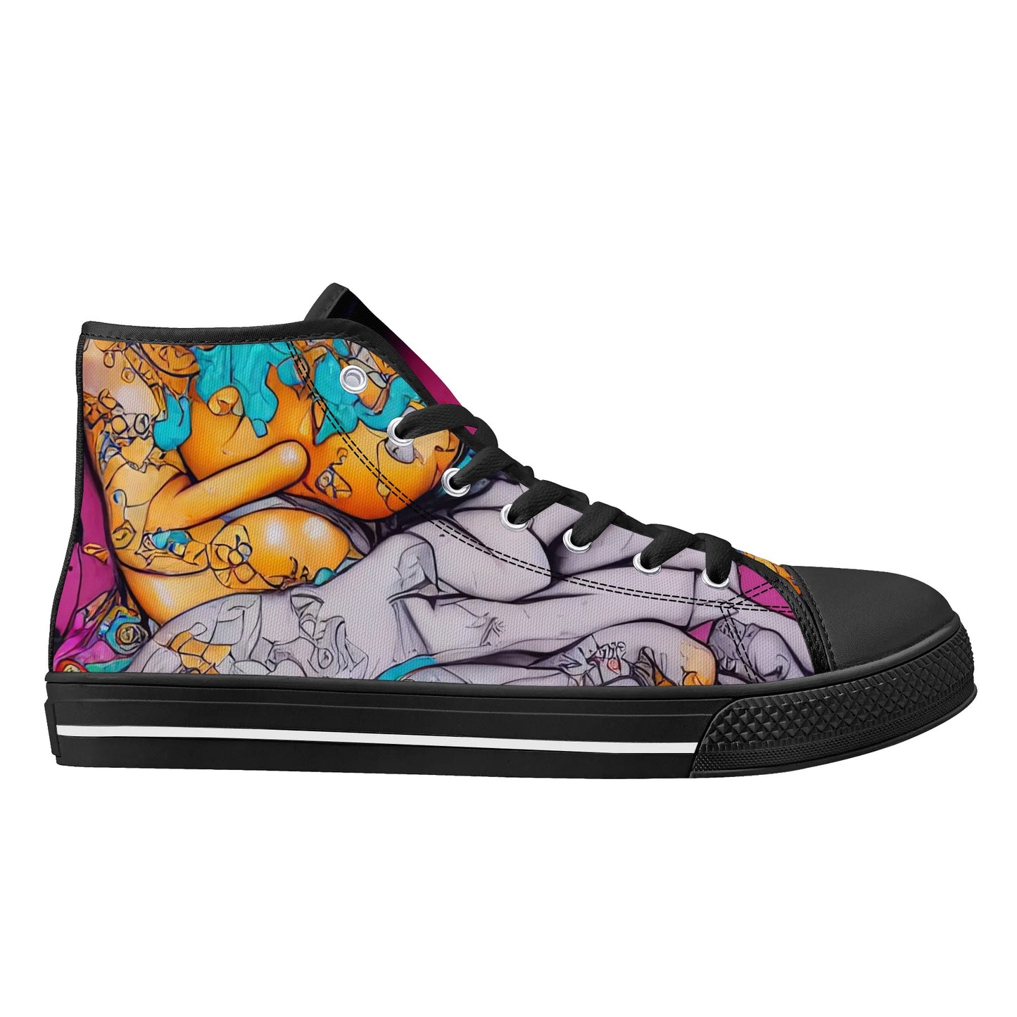 Womens High Top Canvas Shoes - E-Girl