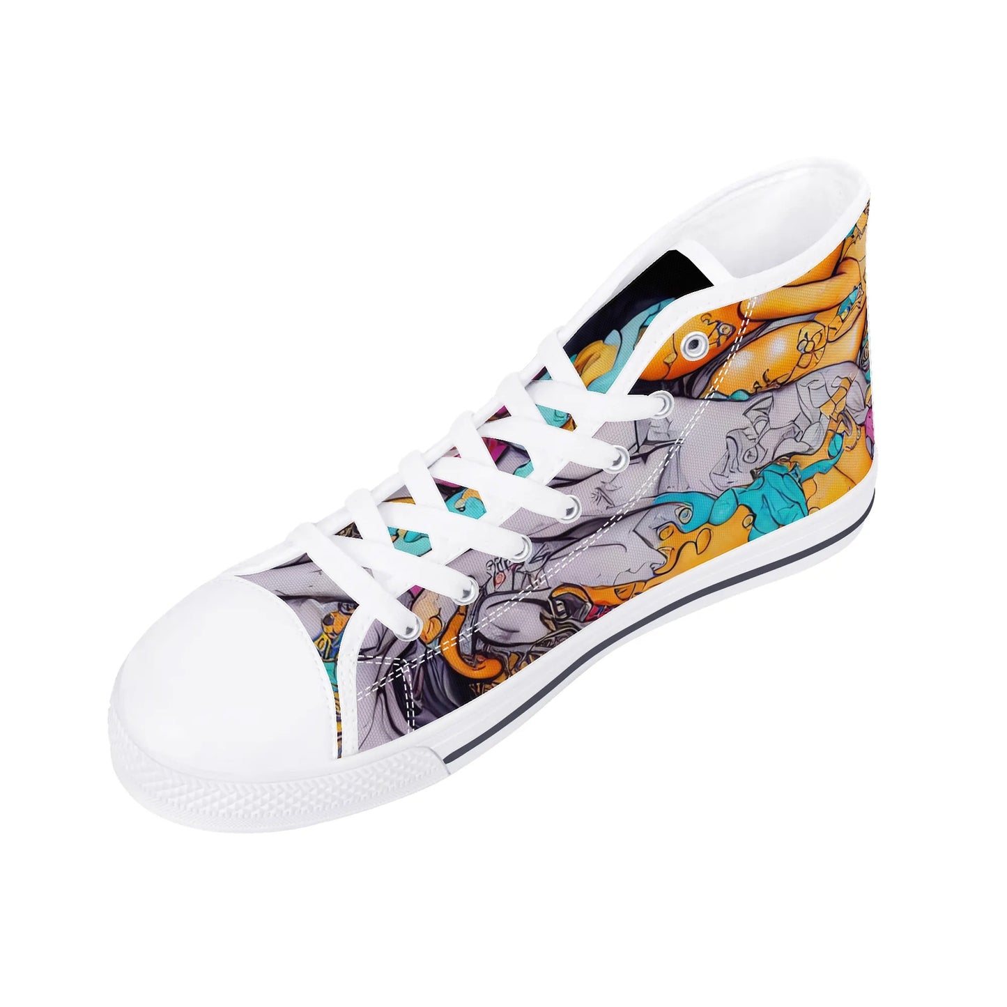 Womens High Top Canvas Shoes - E-Girl