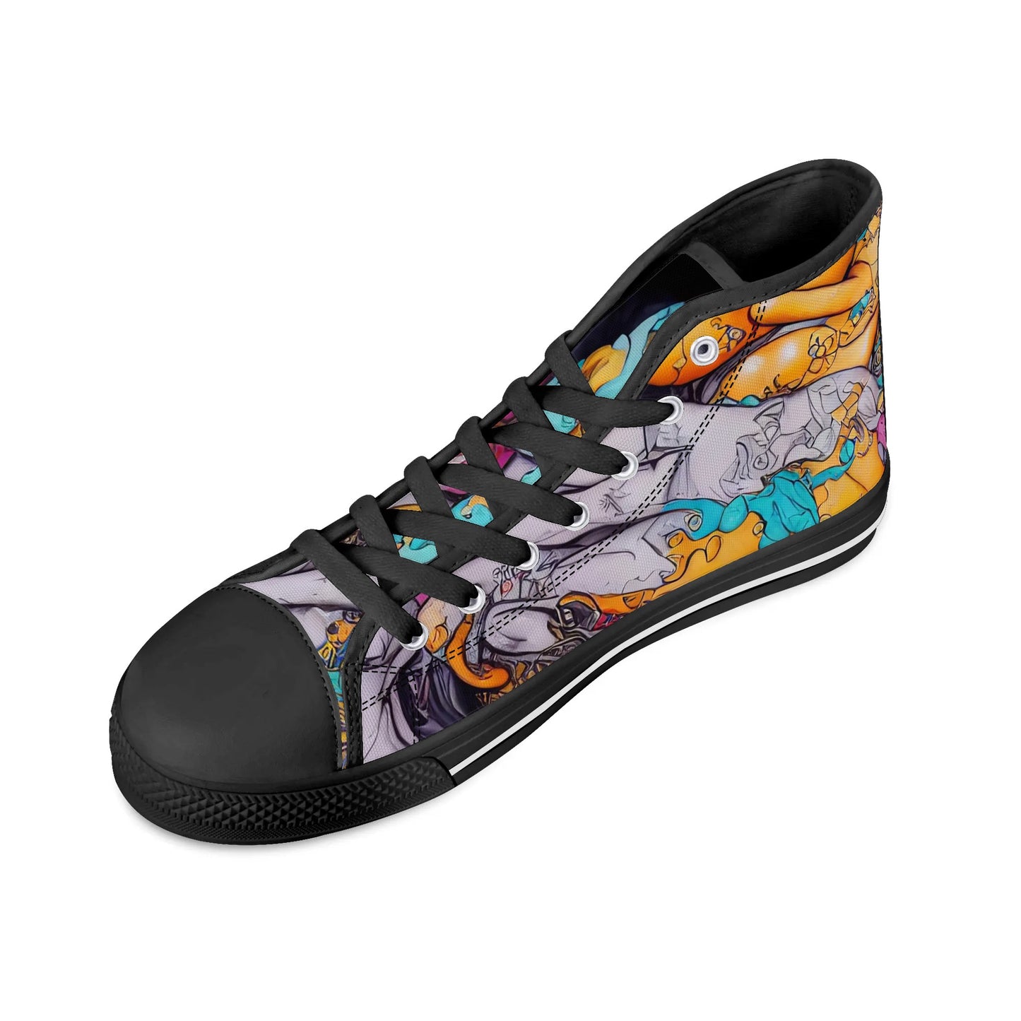 Womens High Top Canvas Shoes - E-Girl