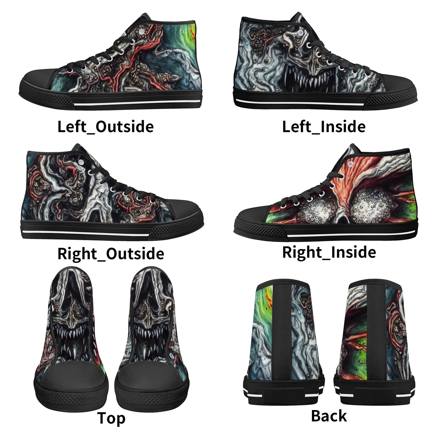 Mens High Top Canvas Shoes - Pain