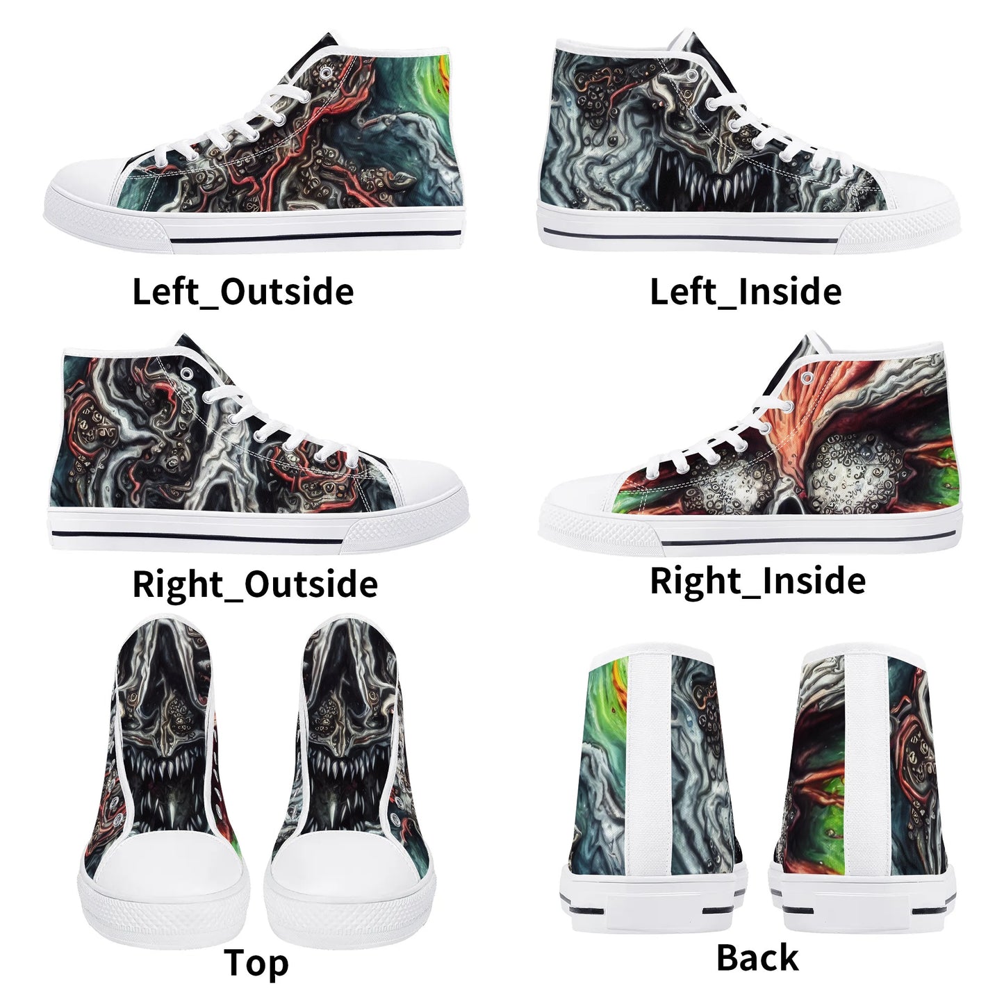 Mens High Top Canvas Shoes - Pain