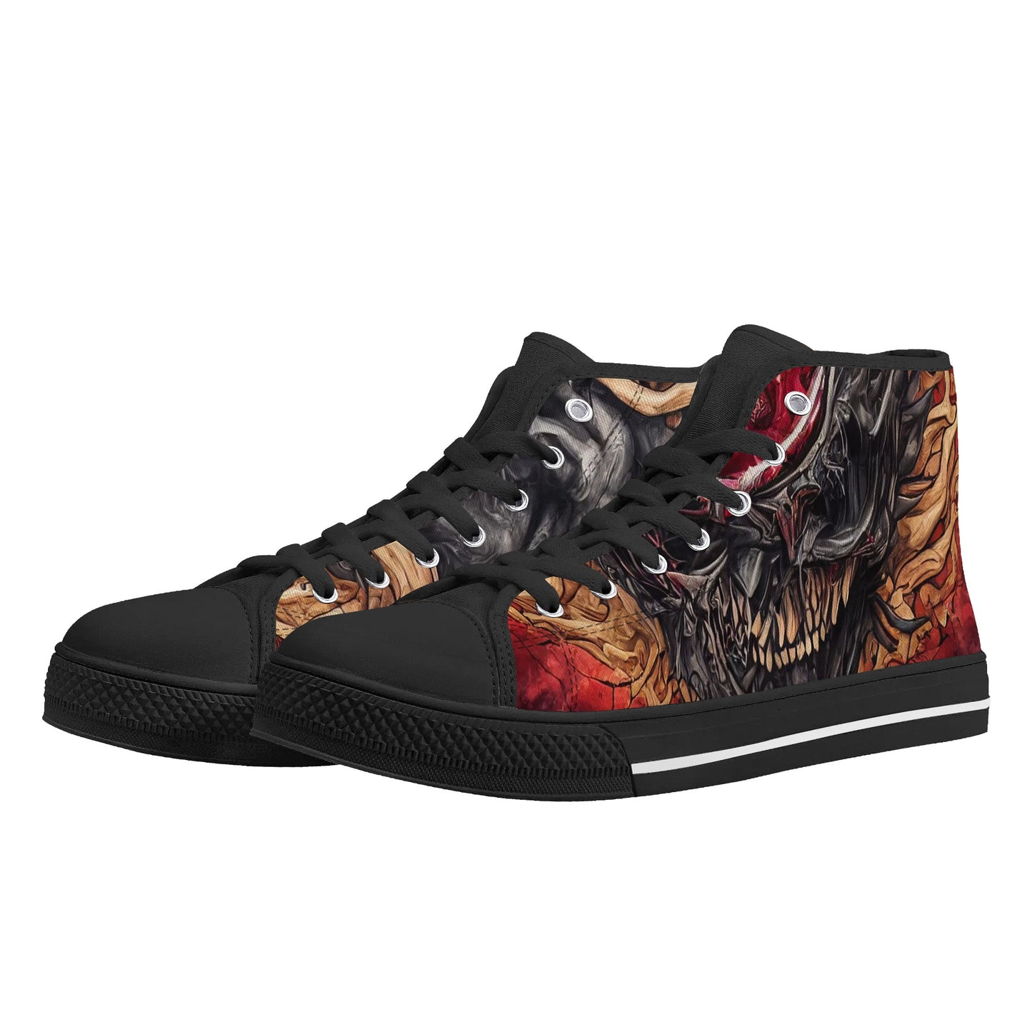 Mens Rubber High Top Canvas Shoes - Dispair