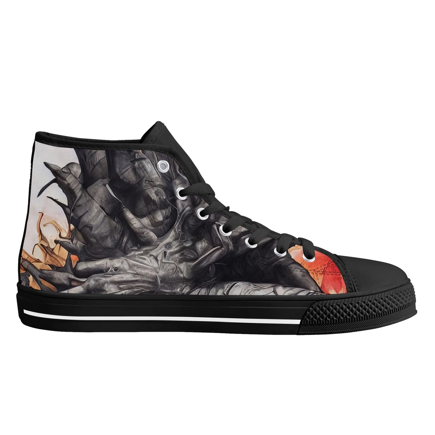 Mens Rubber High Top Canvas Shoes - Dispair