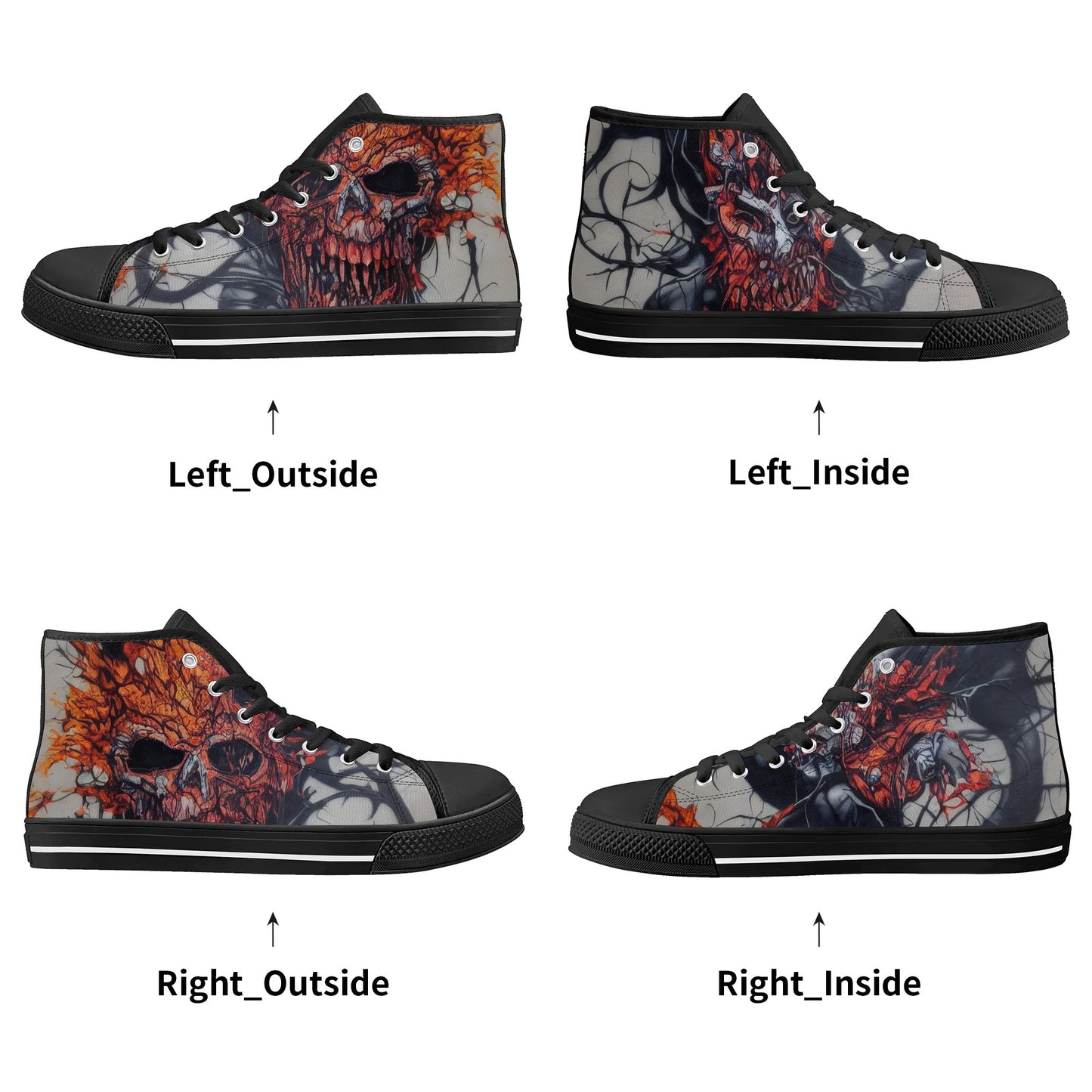 Mens Rubber High Top Canvas Shoes - Circus