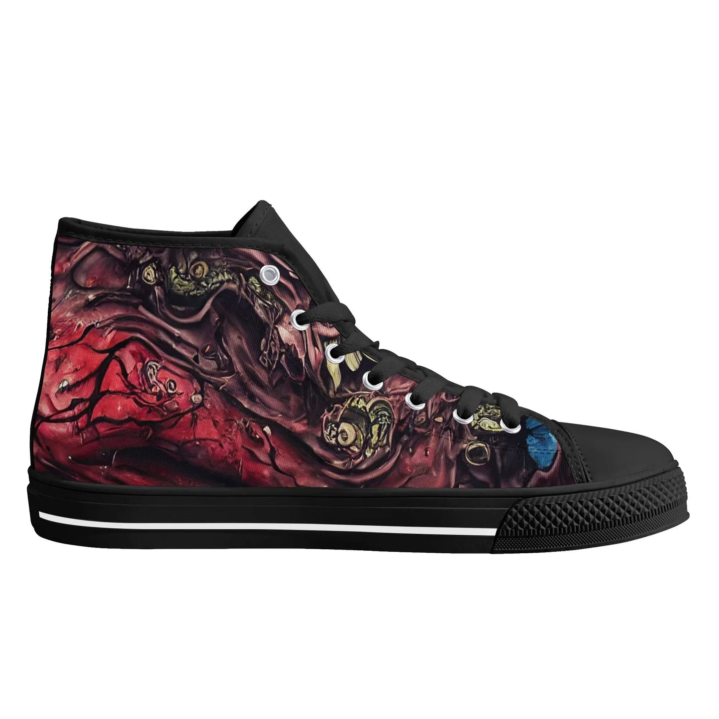 Mens Rubber High Top Canvas Shoes - Roadkill