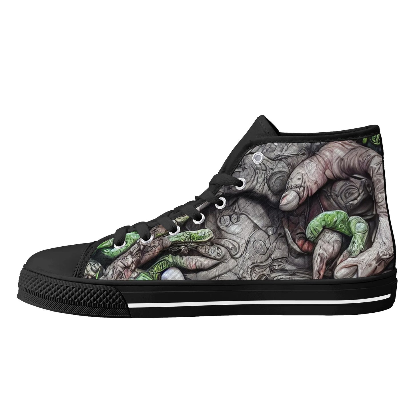 Mens Rubber High Top Canvas Shoes - Helium