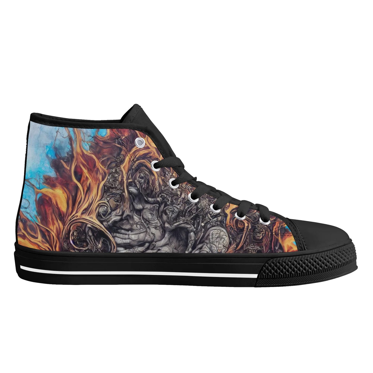 Mens Rubber High Top Canvas Shoes - Fusion