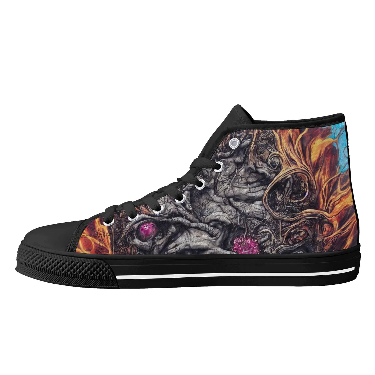 Mens Rubber High Top Canvas Shoes - Fusion