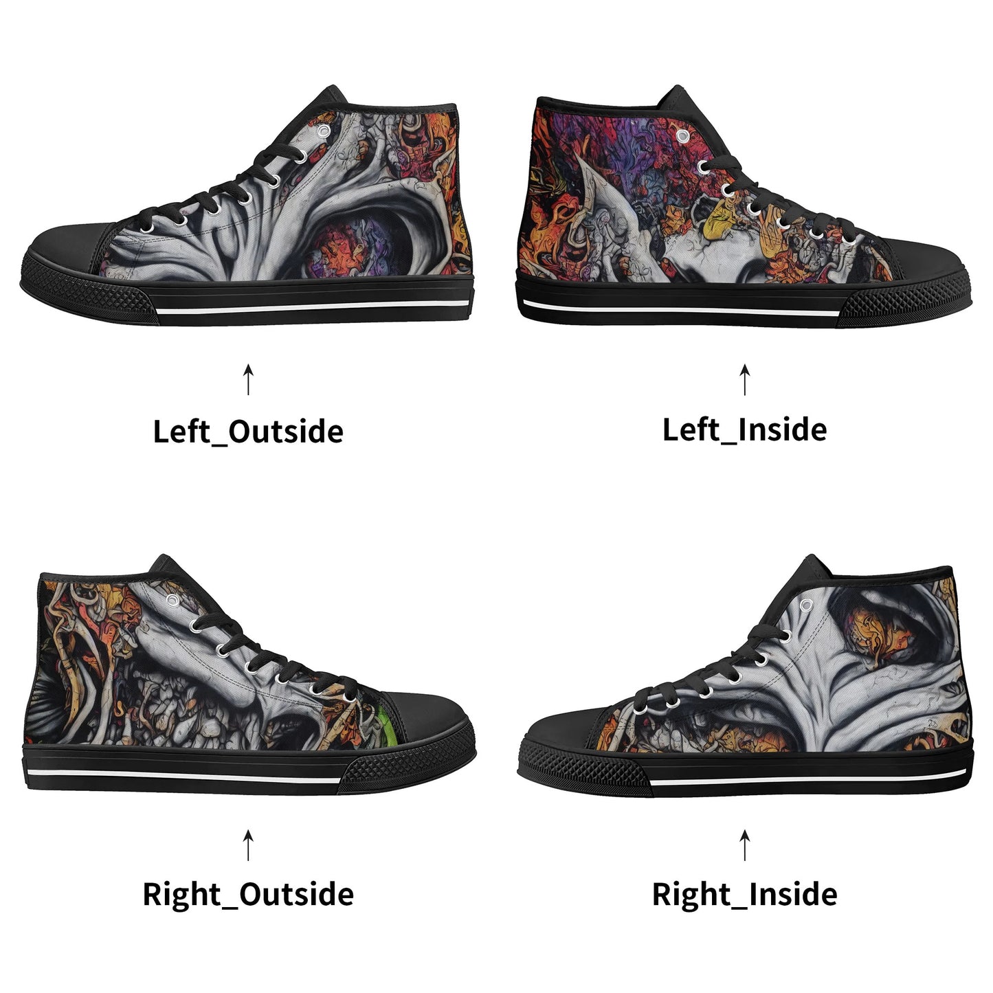 Mens Rubber High Top Canvas Shoes - Soul