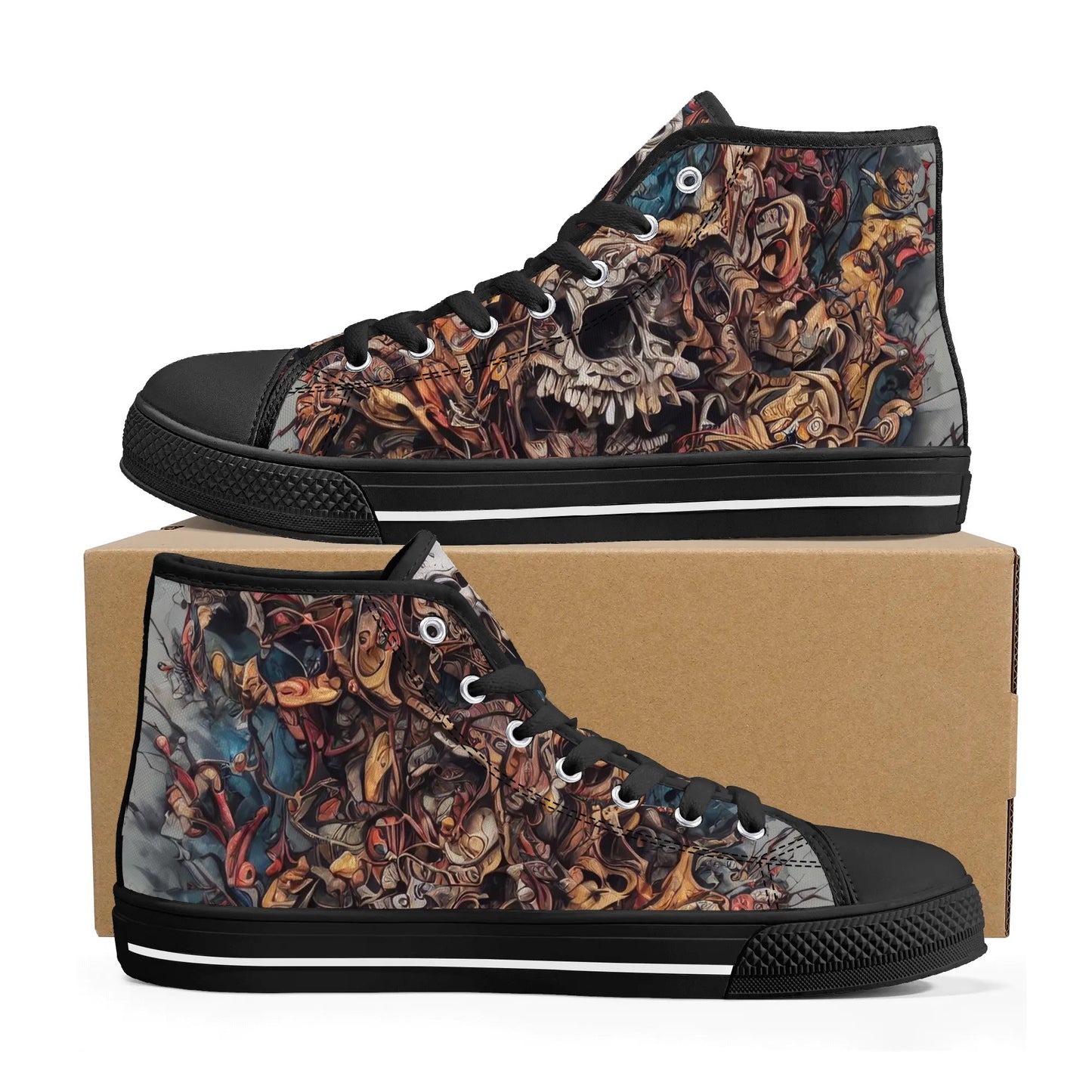 Mens High Top Canvas Shoes - Destroyer