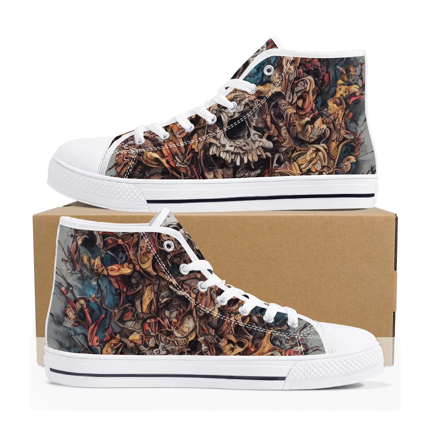 Mens High Top Canvas Shoes - Destroyer