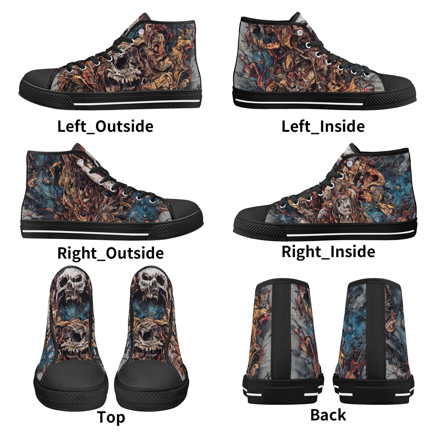 Mens High Top Canvas Shoes - Destroyer