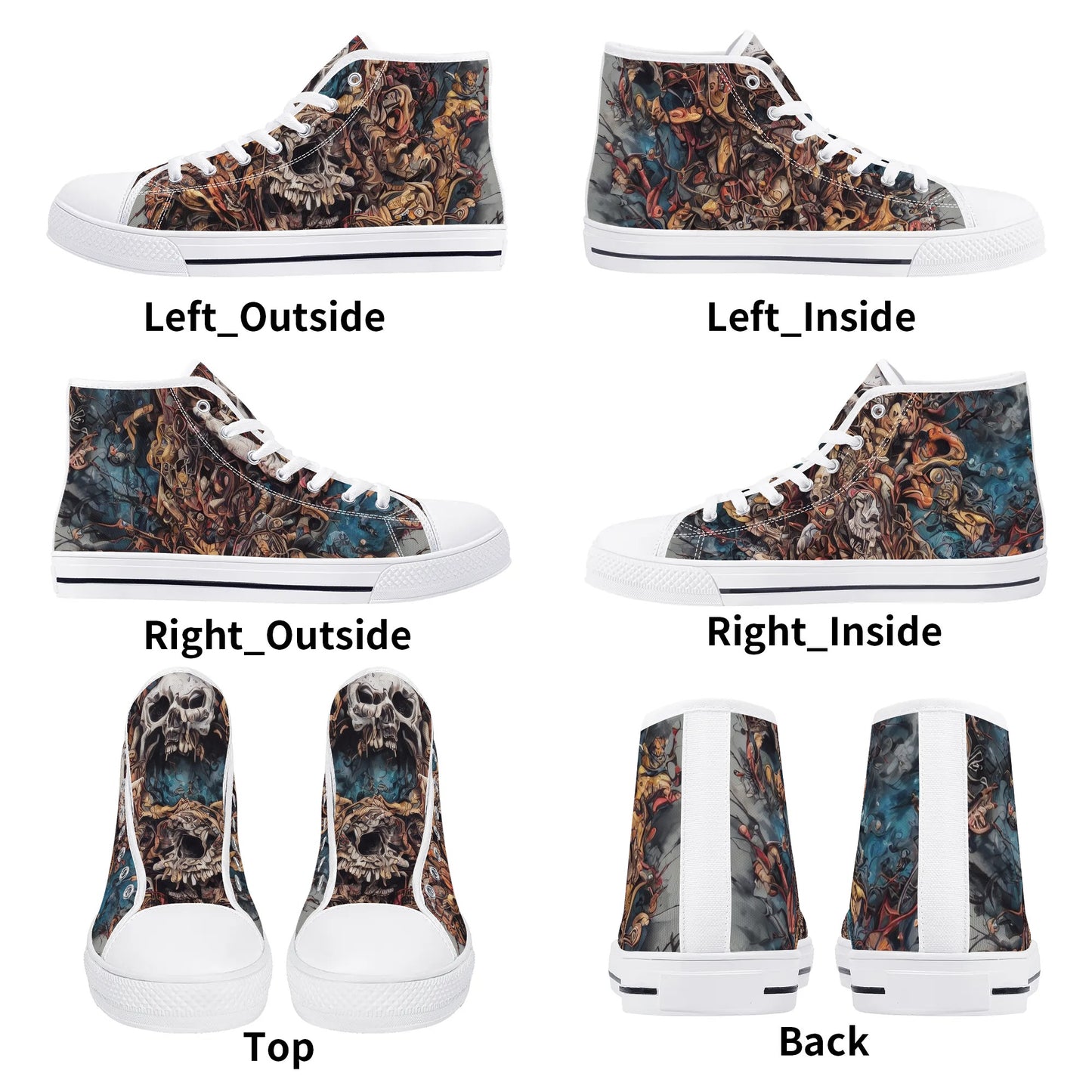 Mens High Top Canvas Shoes - Destroyer